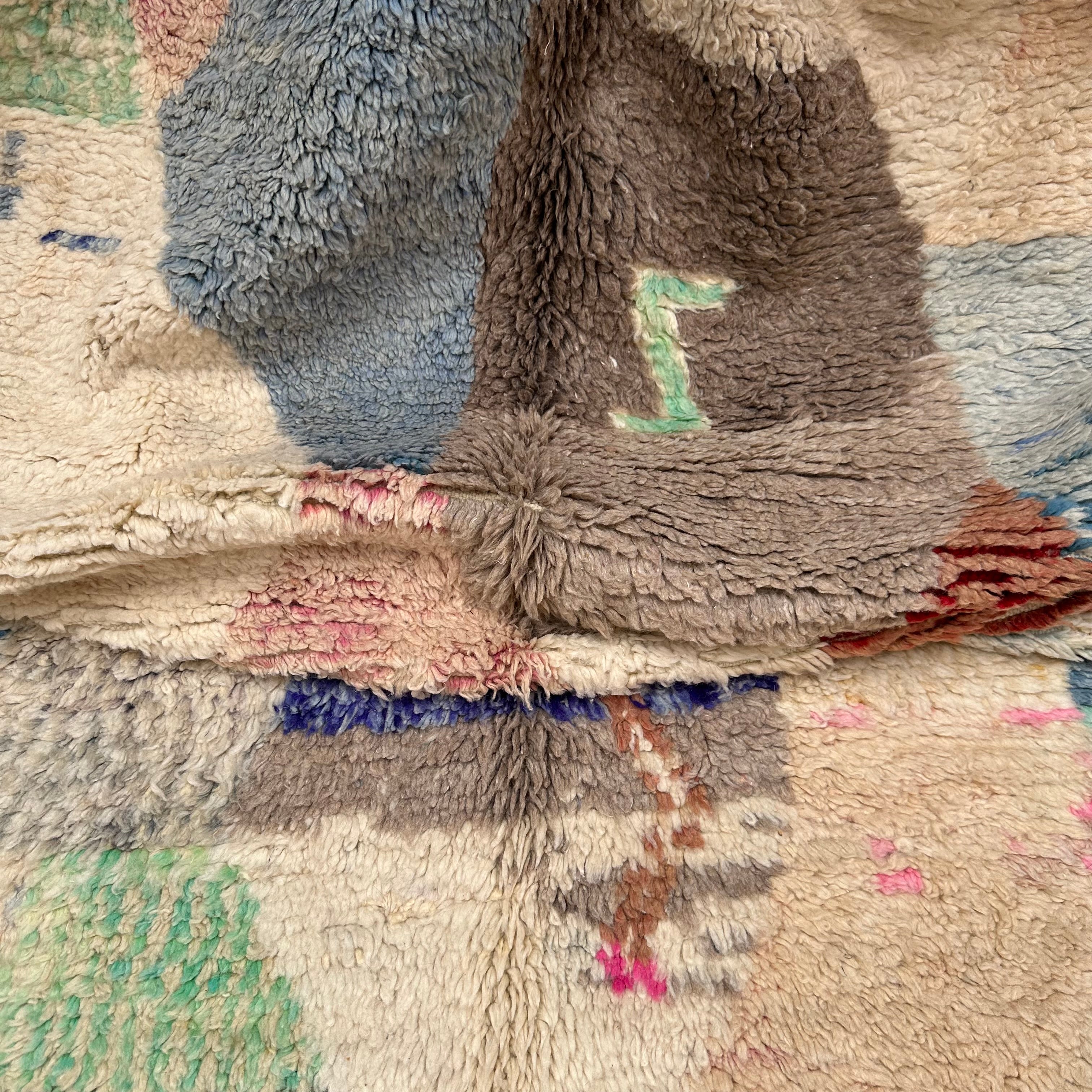 Amazigh Blocks - Boujad Natural Moroccan Rug