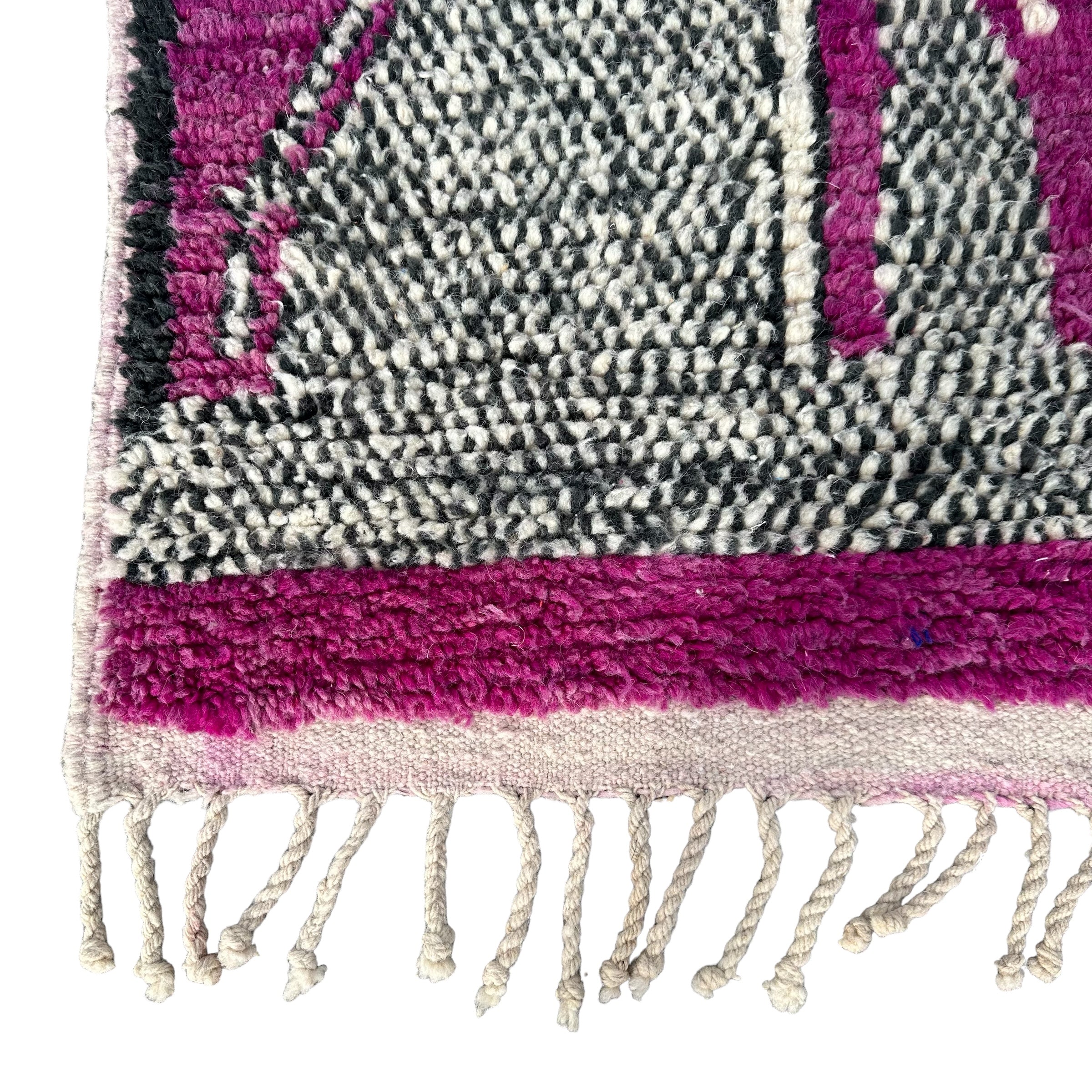 Magenta - Boujad Natural Moroccan Rug