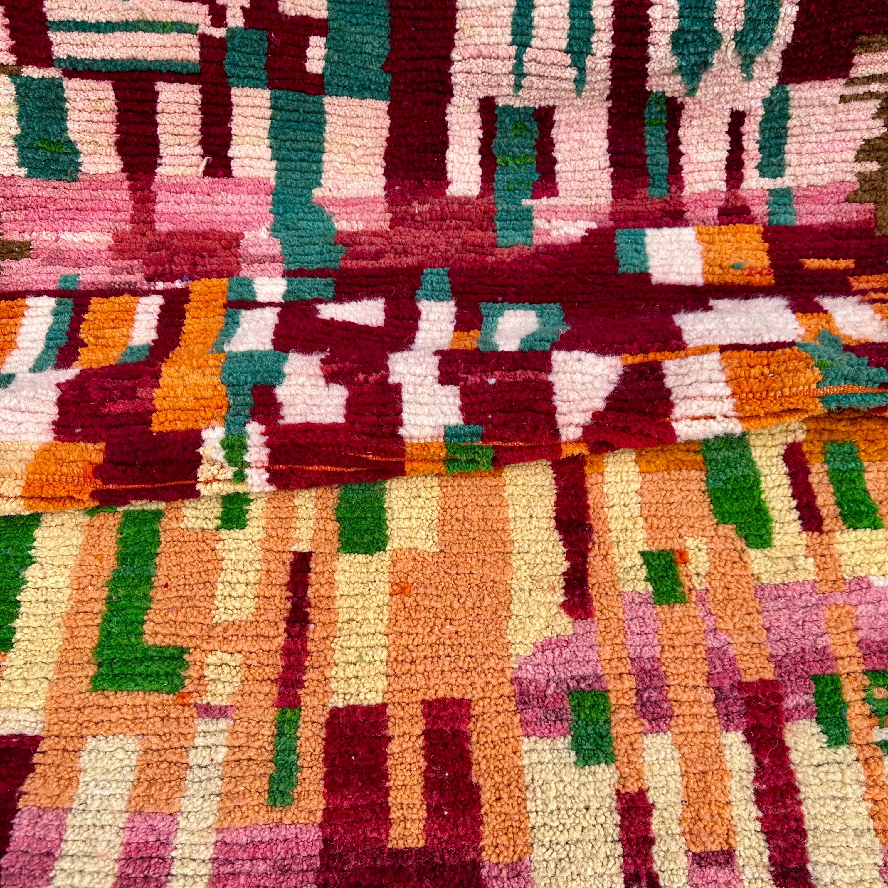 Mauve City Streets - Boujad Natural Moroccan Rug