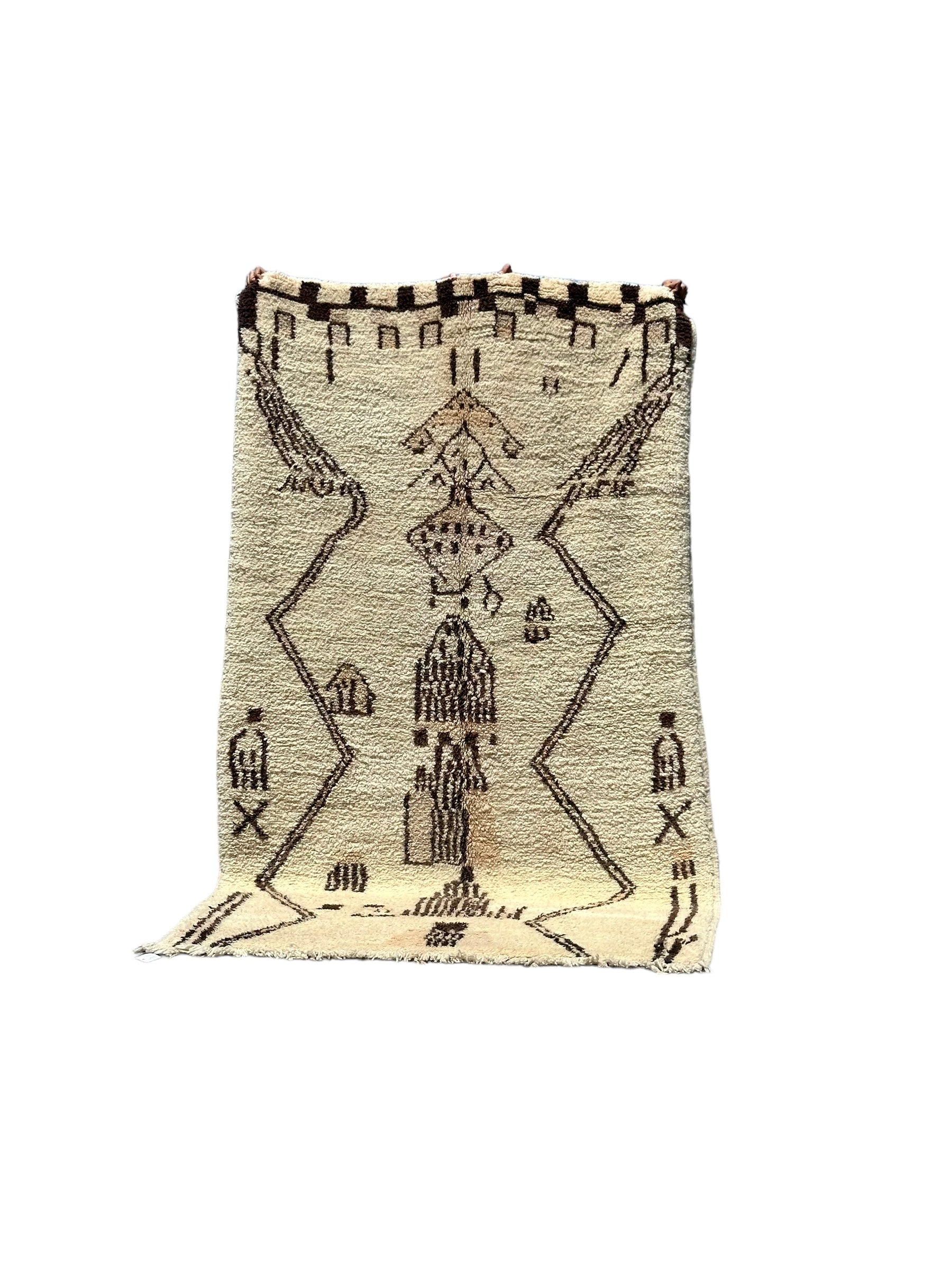 Symbols - Boujad Natural Moroccan Rug