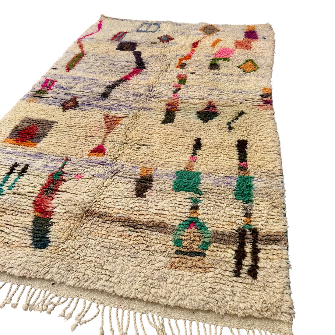 Abstract Symbols - Boujad Natural Moroccan Rug