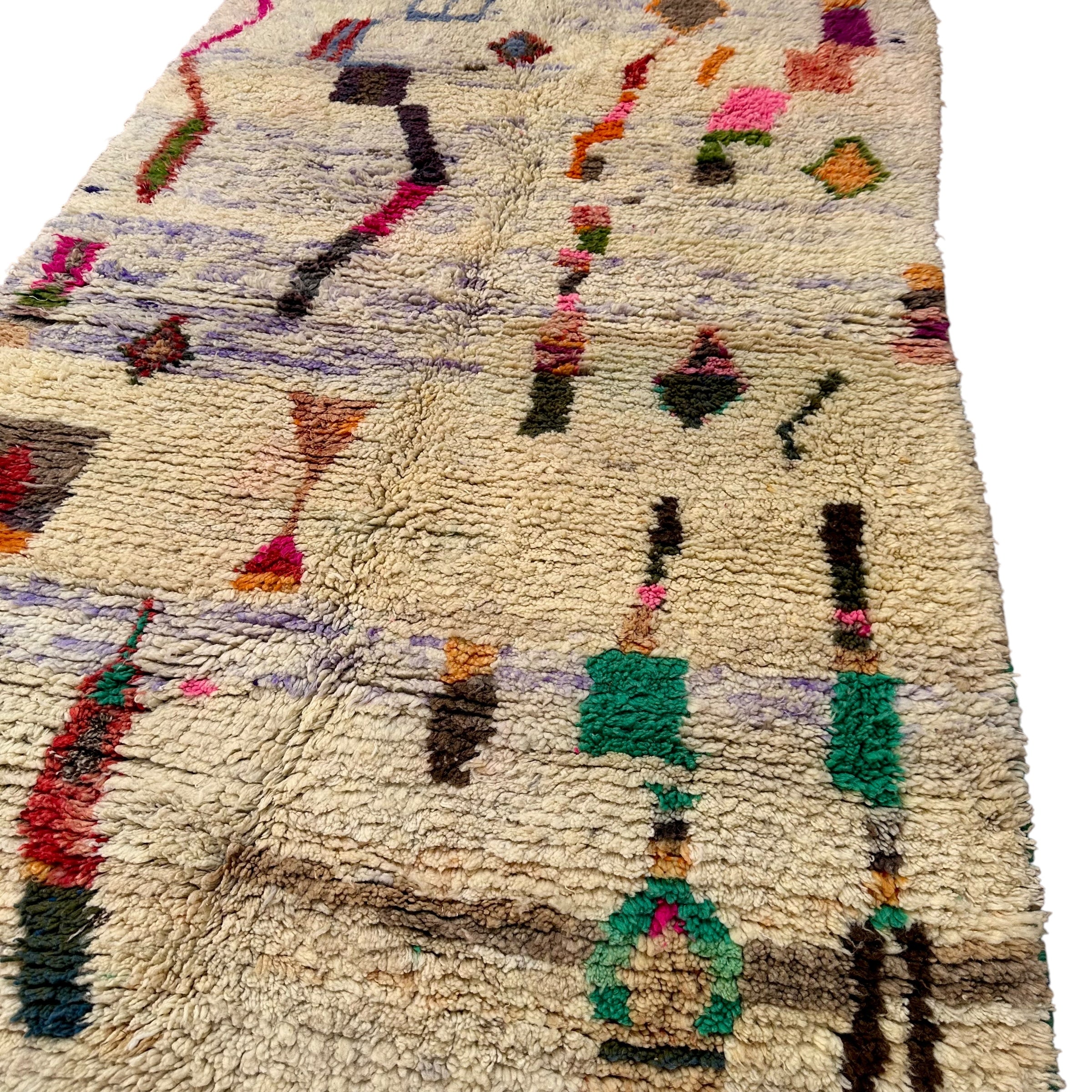 Abstract Symbols - Boujad Natural Moroccan Rug