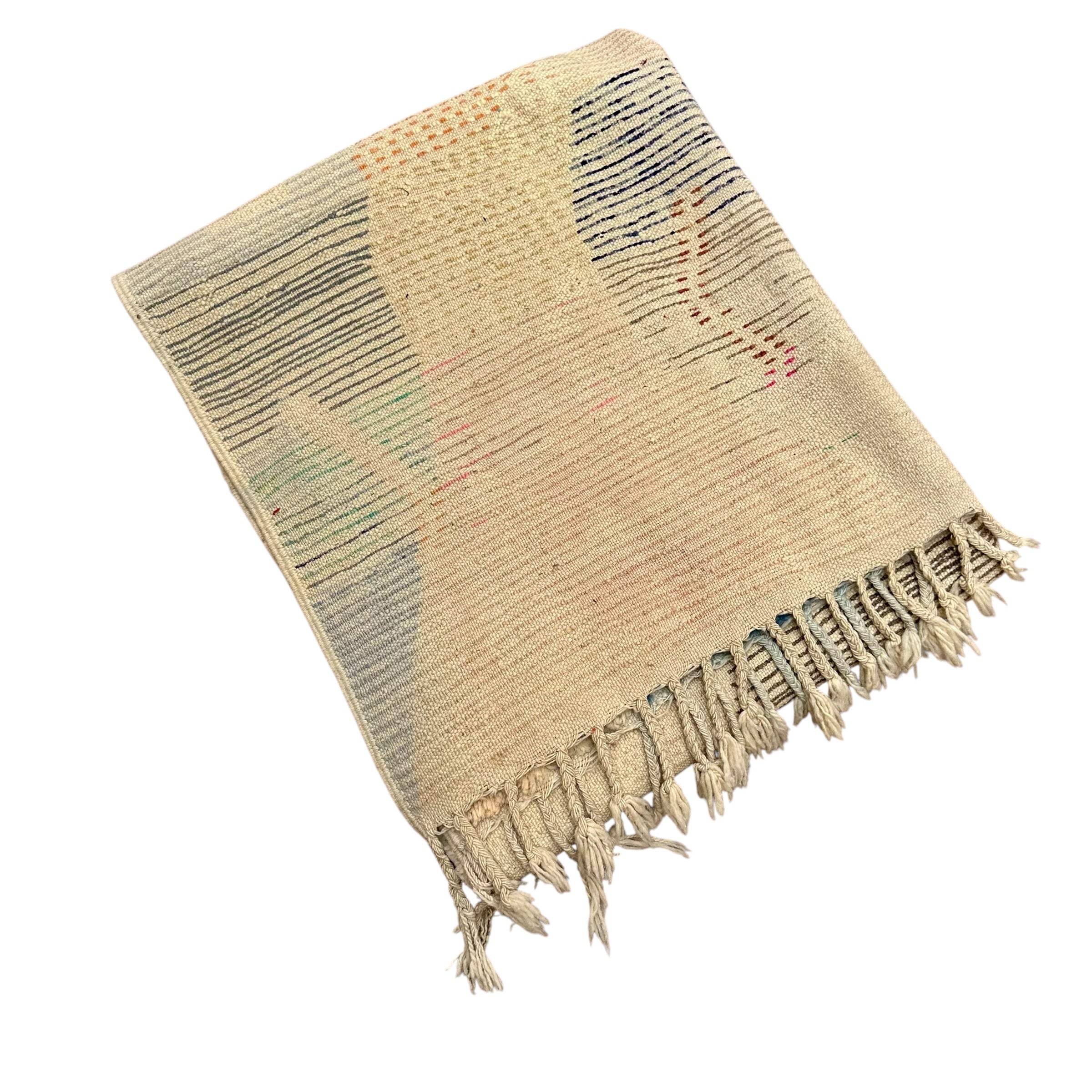 Amazigh Blocks - Boujad Natural Moroccan Rug