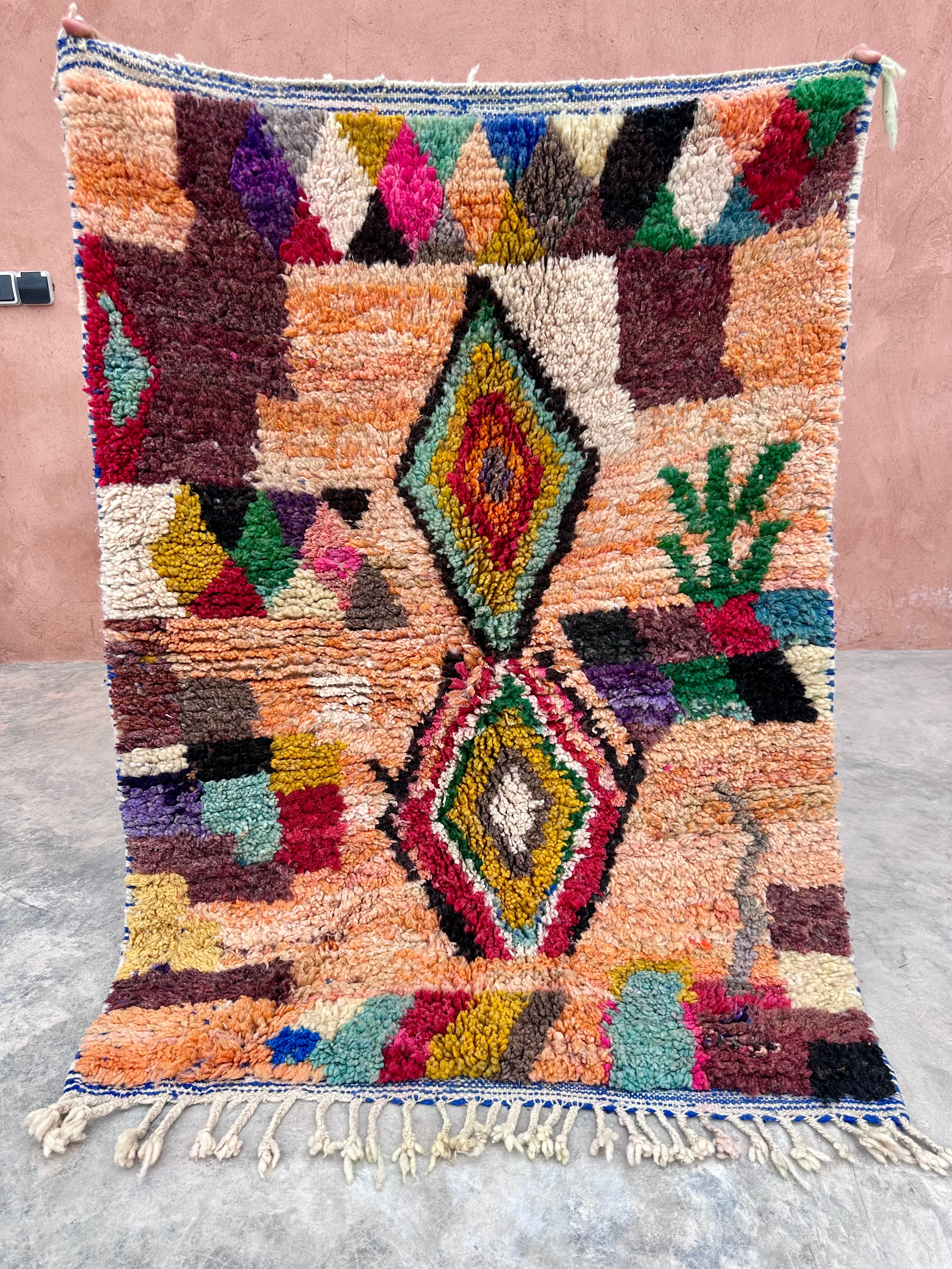 Lush Vibes - Boujad Natural Moroccan Rug