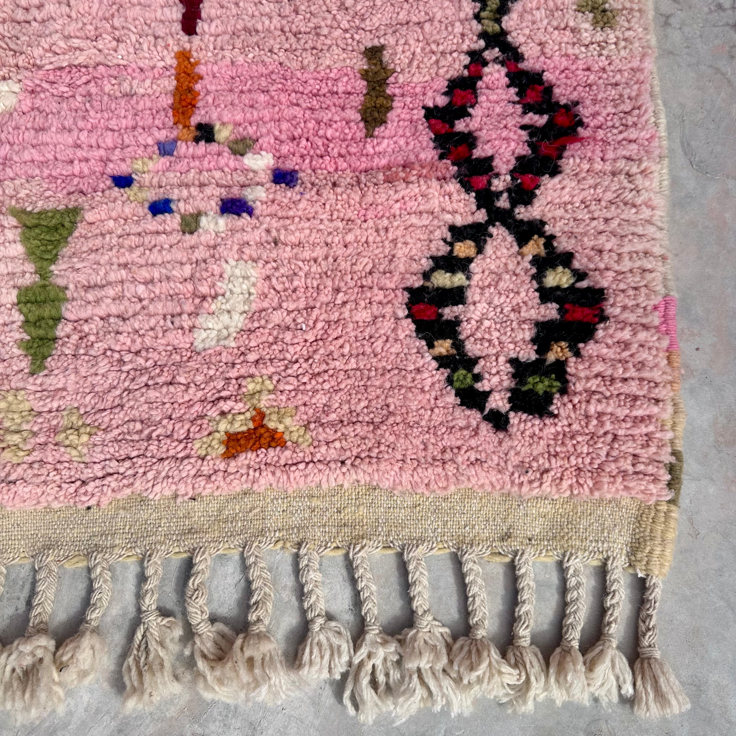 Soft Pinks - Boujad Natural Moroccan Rug