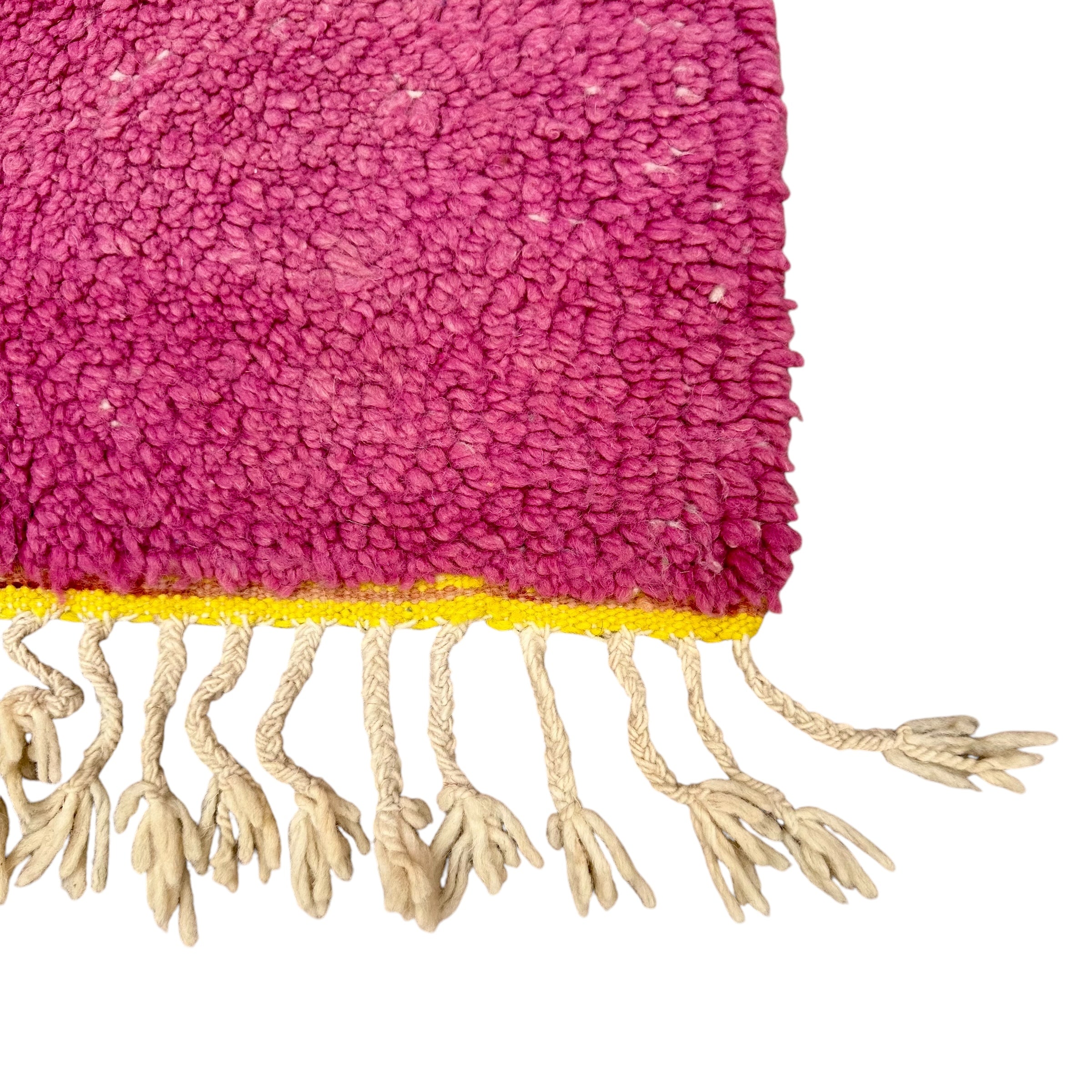 Magenta Mountain - Boujad Natural Moroccan Rug