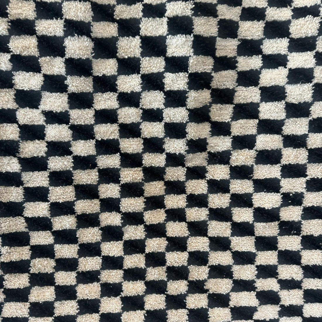 Checkered - Azilal Black & White Moroccan Rug