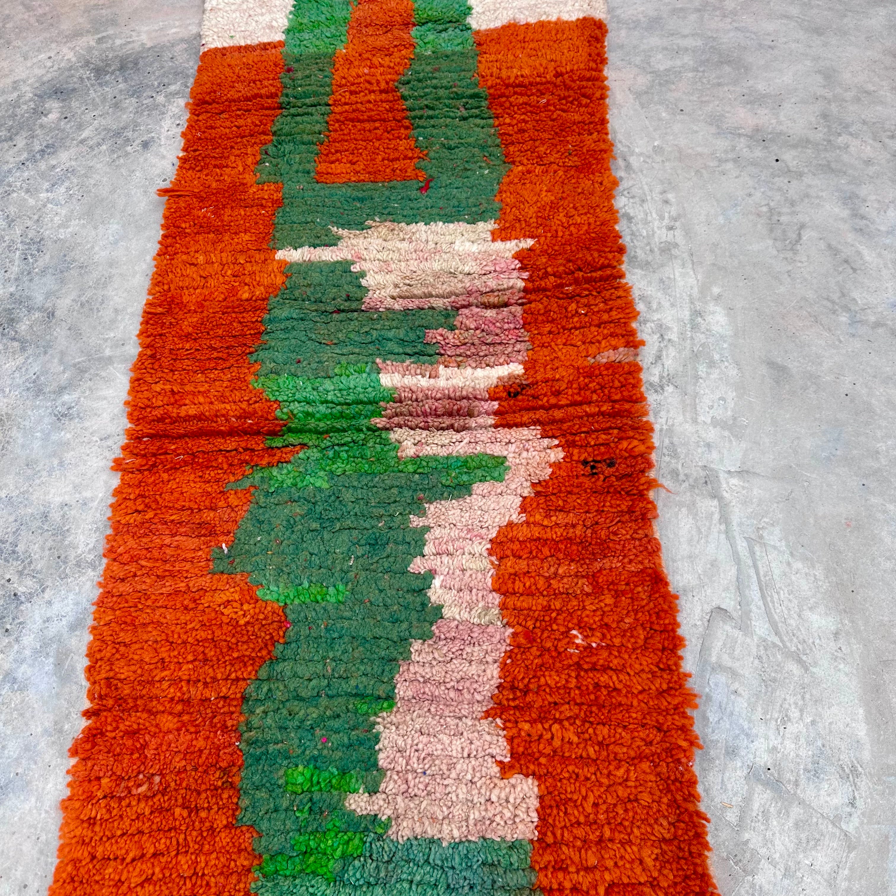 Hand Painted/Woven - Boujad Natural Moroccan Runner Rug