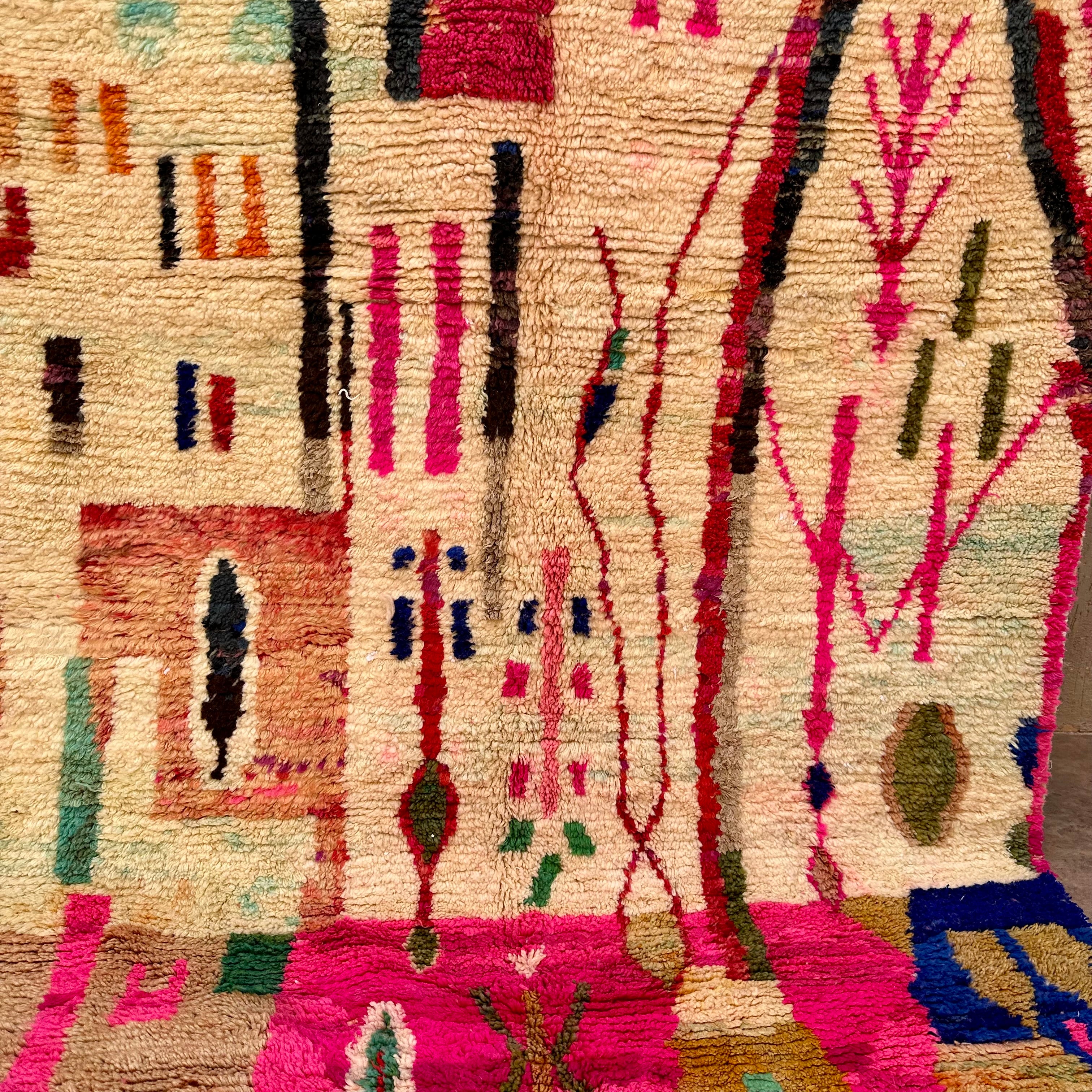 Storytime - Boujad Natural Moroccan Rug