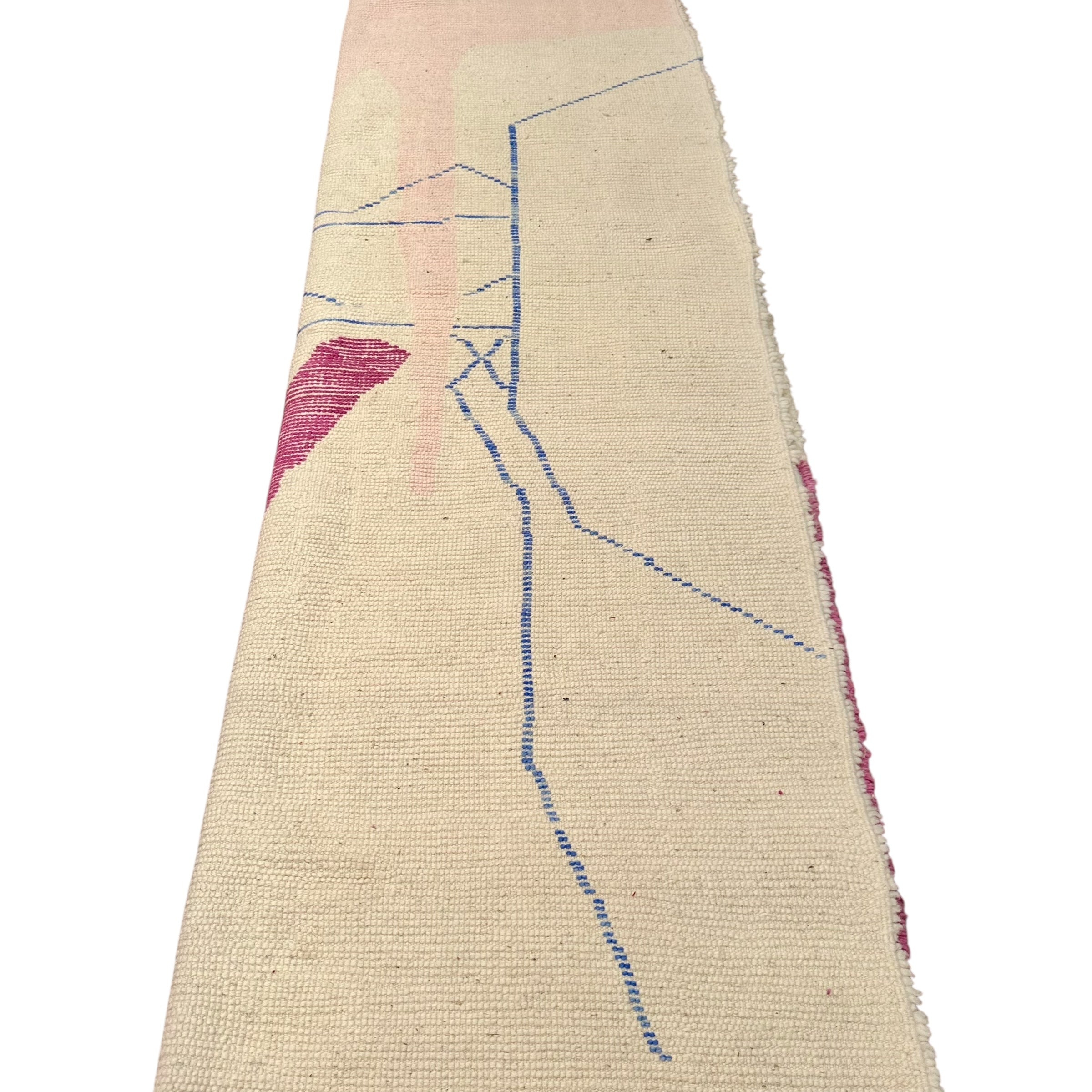 Magenta Mountain - Boujad Natural Moroccan Rug