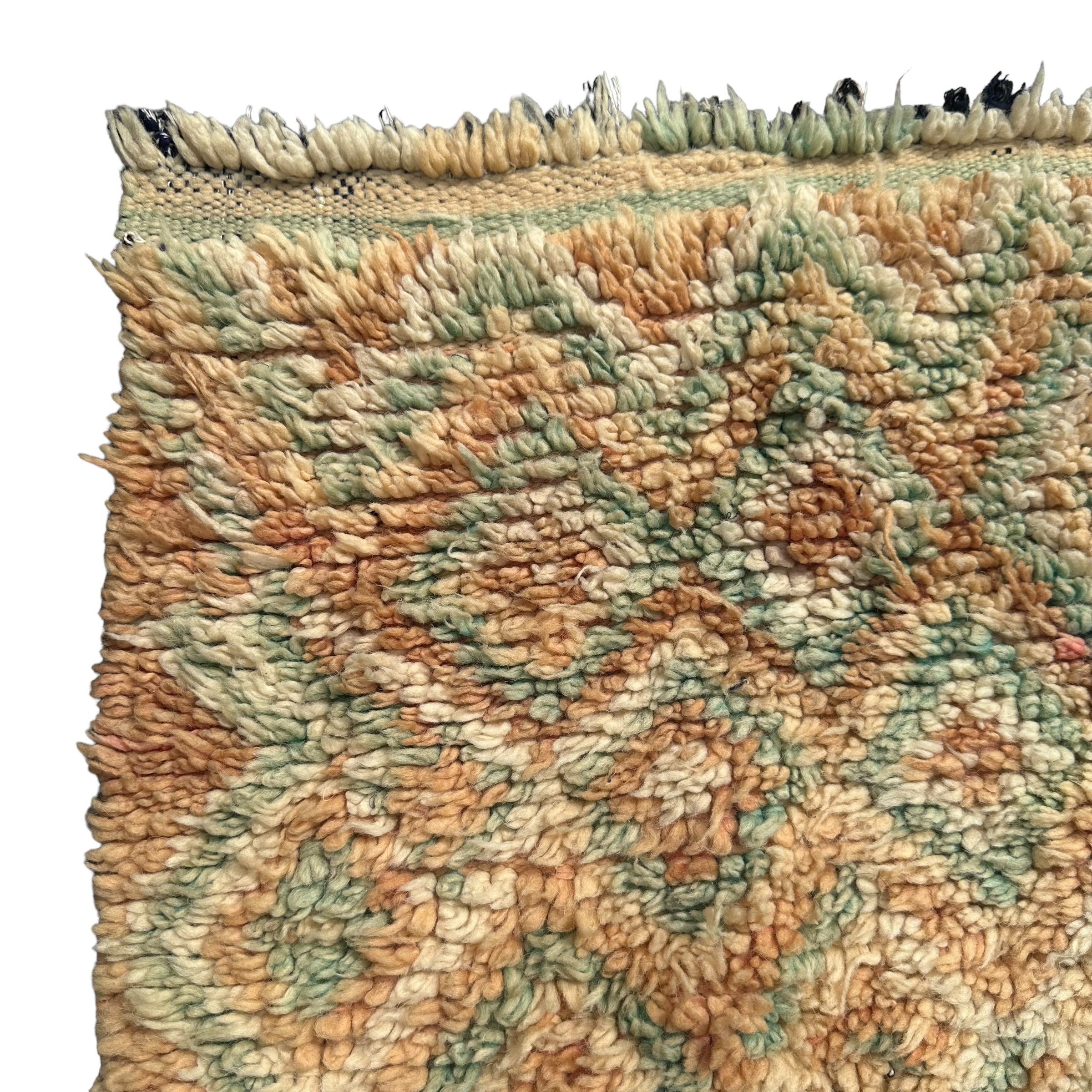 Green triangles - Vintage Authentic Moroccan Rug