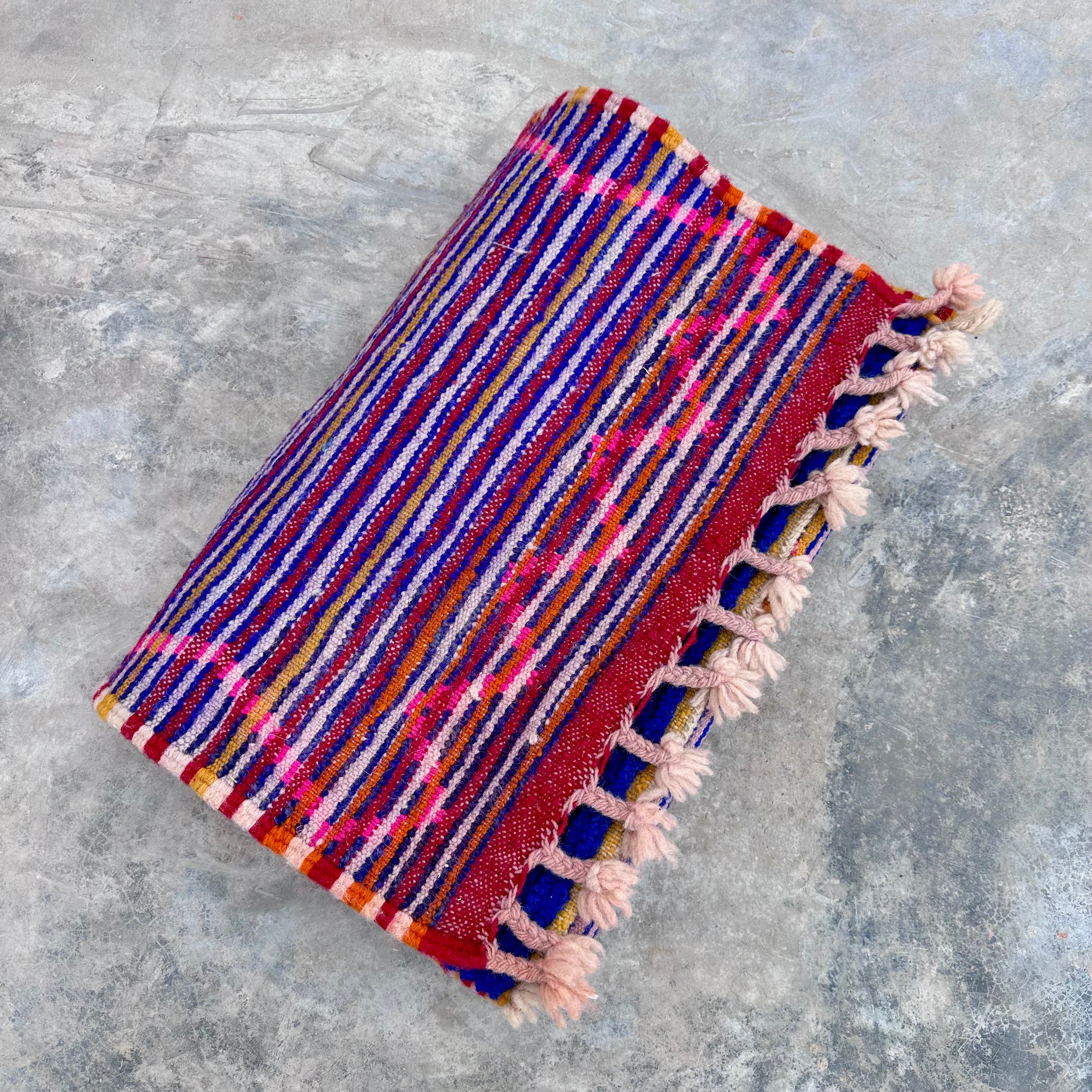 Tuareg Blue Diamonds- Boujad Natural Moroccan Runner Rug