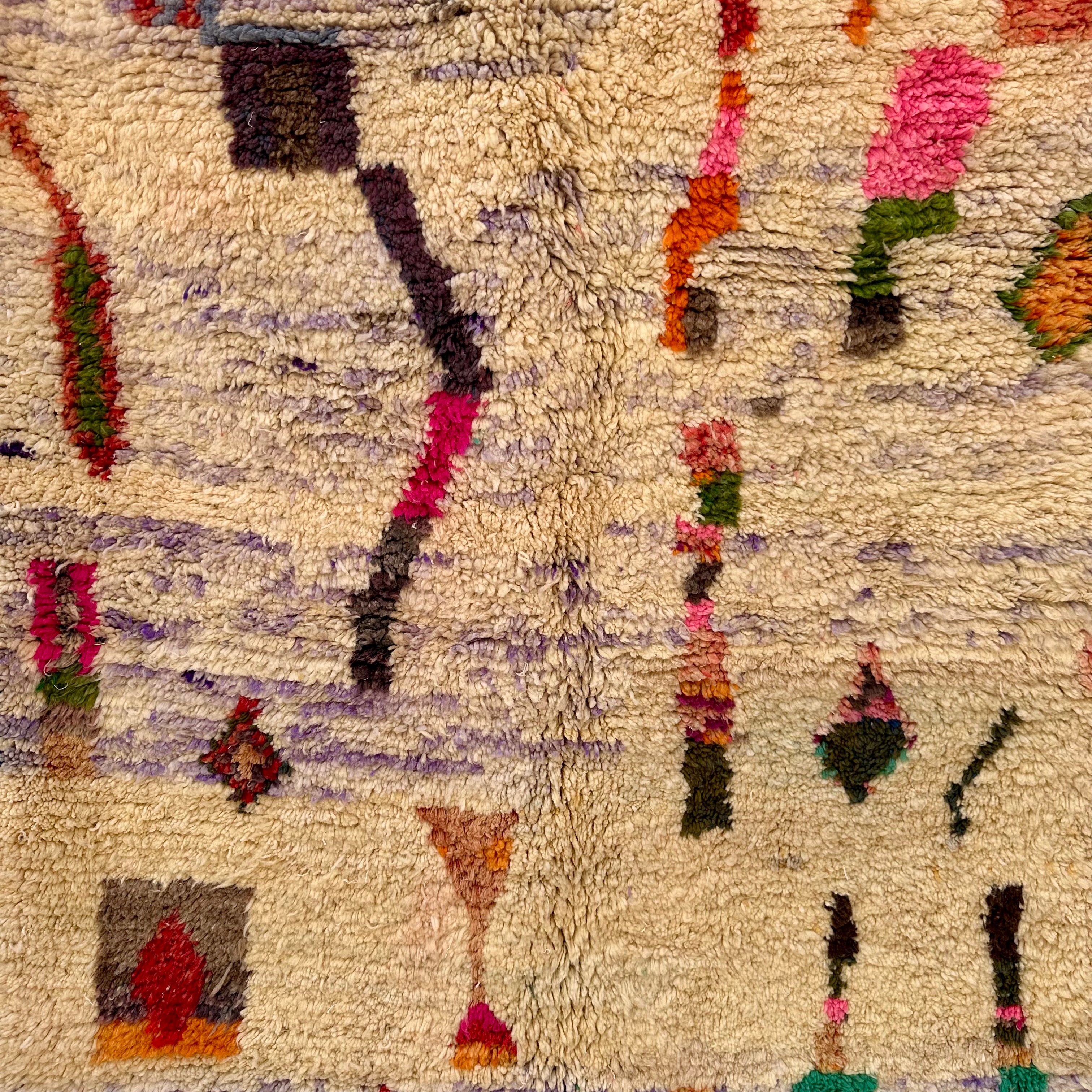 Abstract Symbols - Boujad Natural Moroccan Rug
