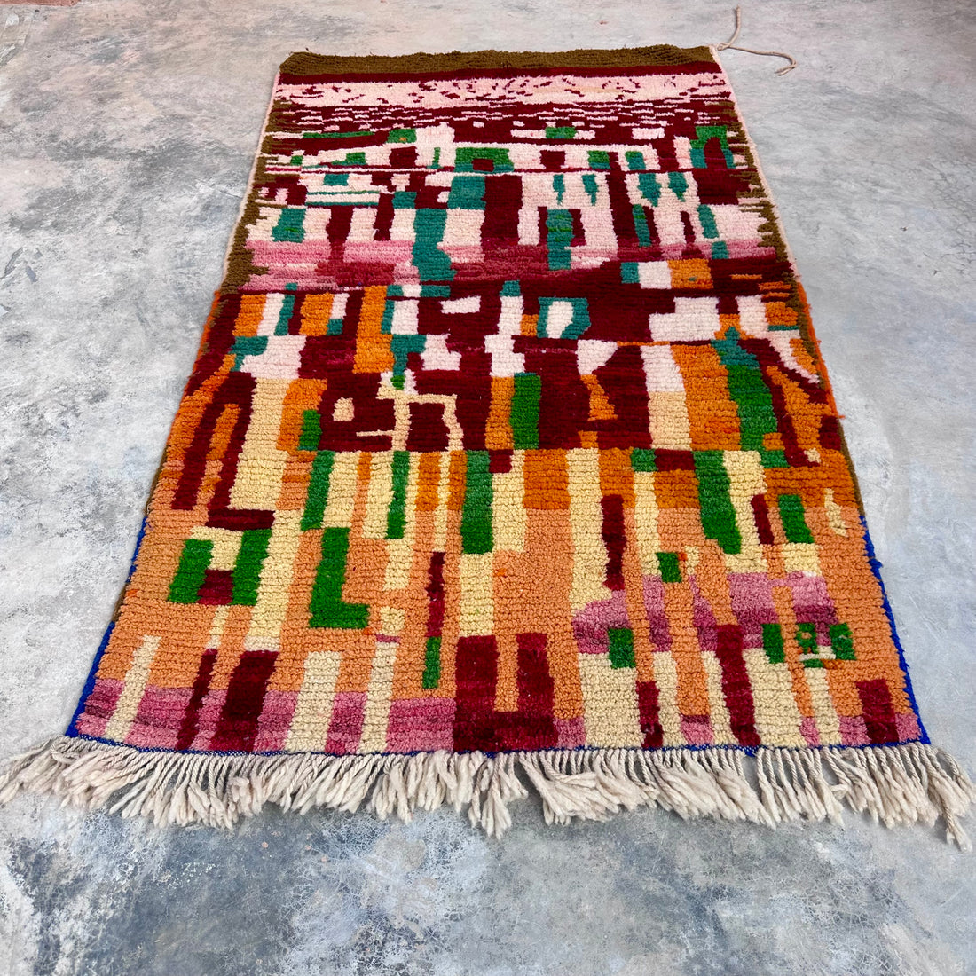 Mauve City Streets - Boujad Natural Moroccan Rug