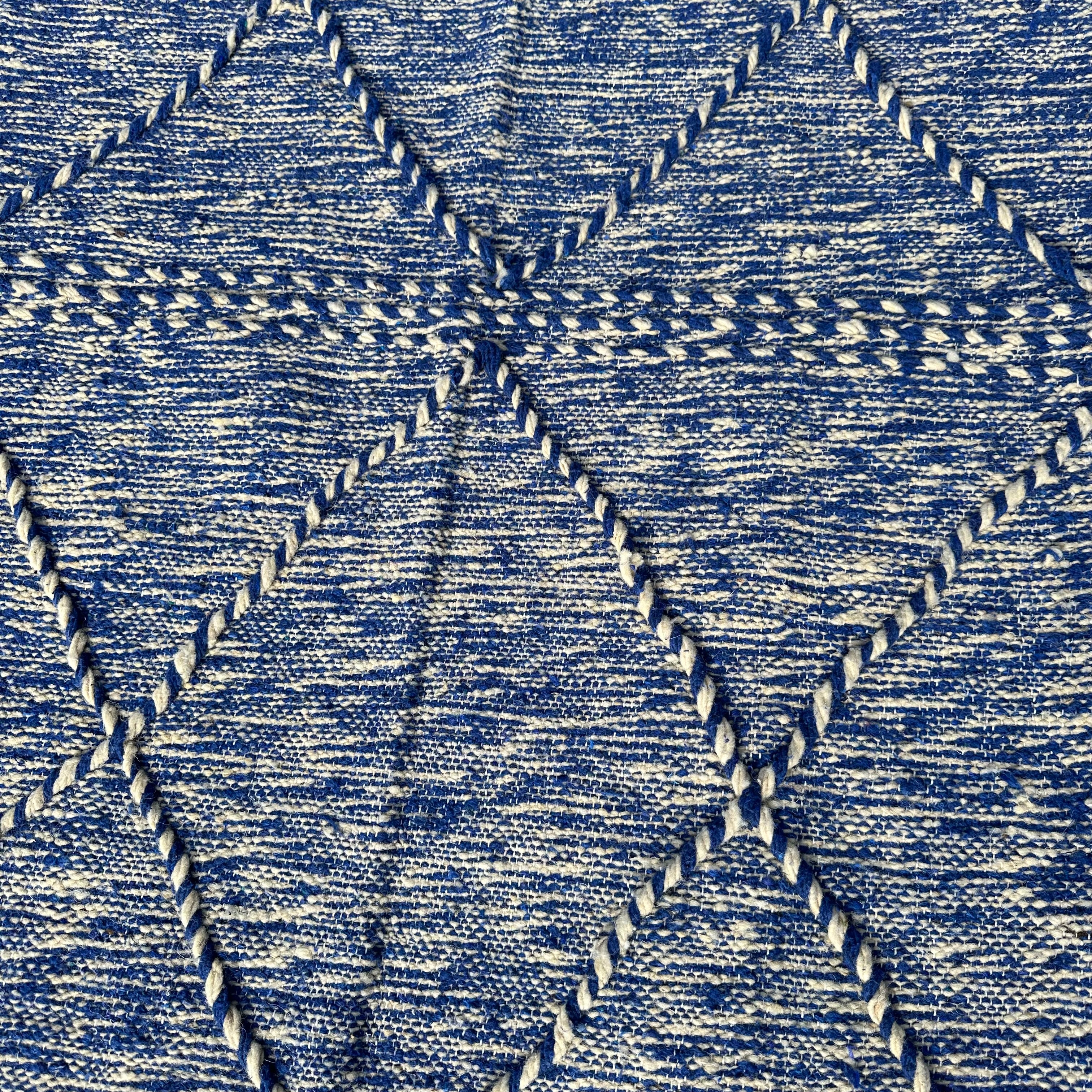 Blue Desert - Kilim Flat Weave Moroccan Rug