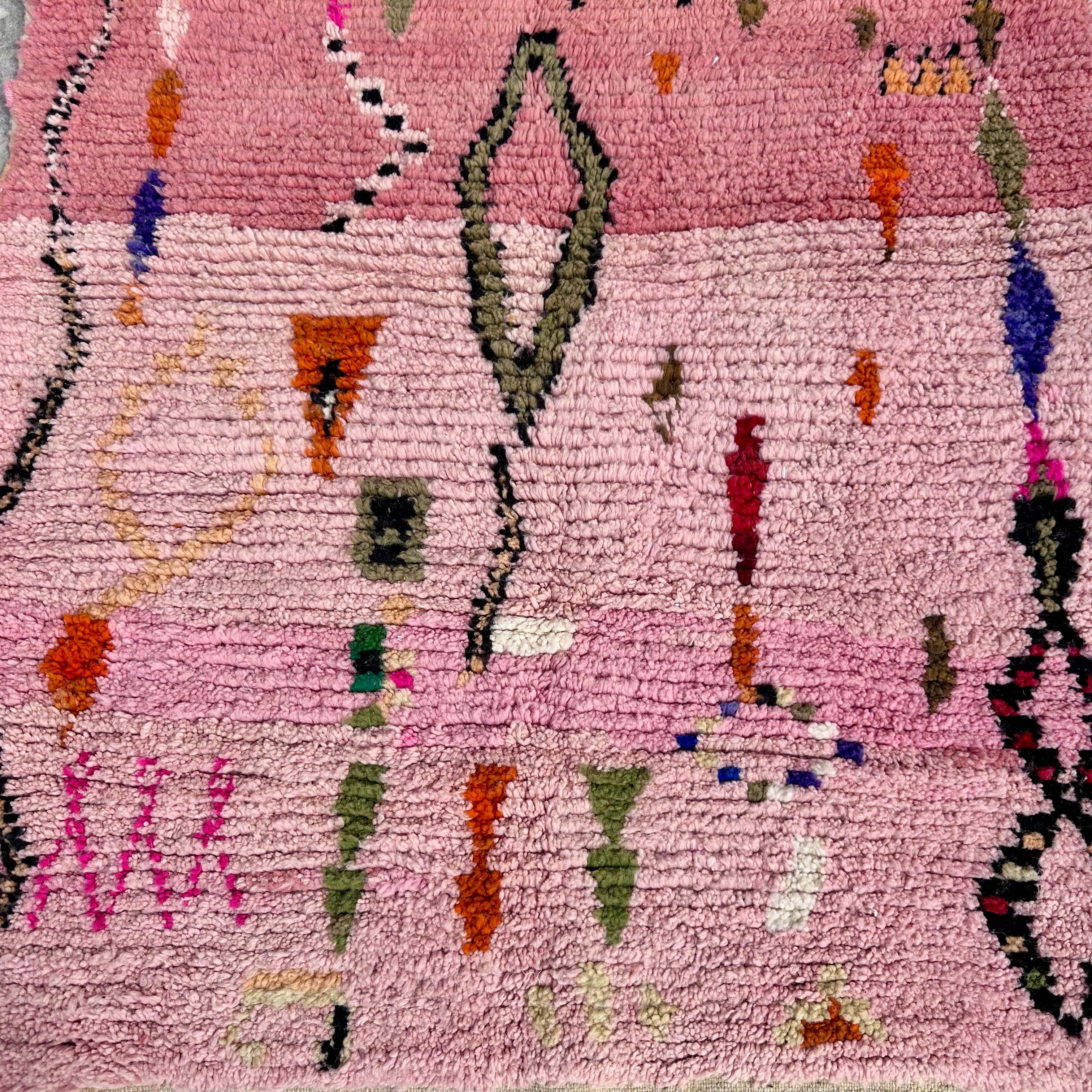 Soft Pinks - Boujad Natural Moroccan Rug