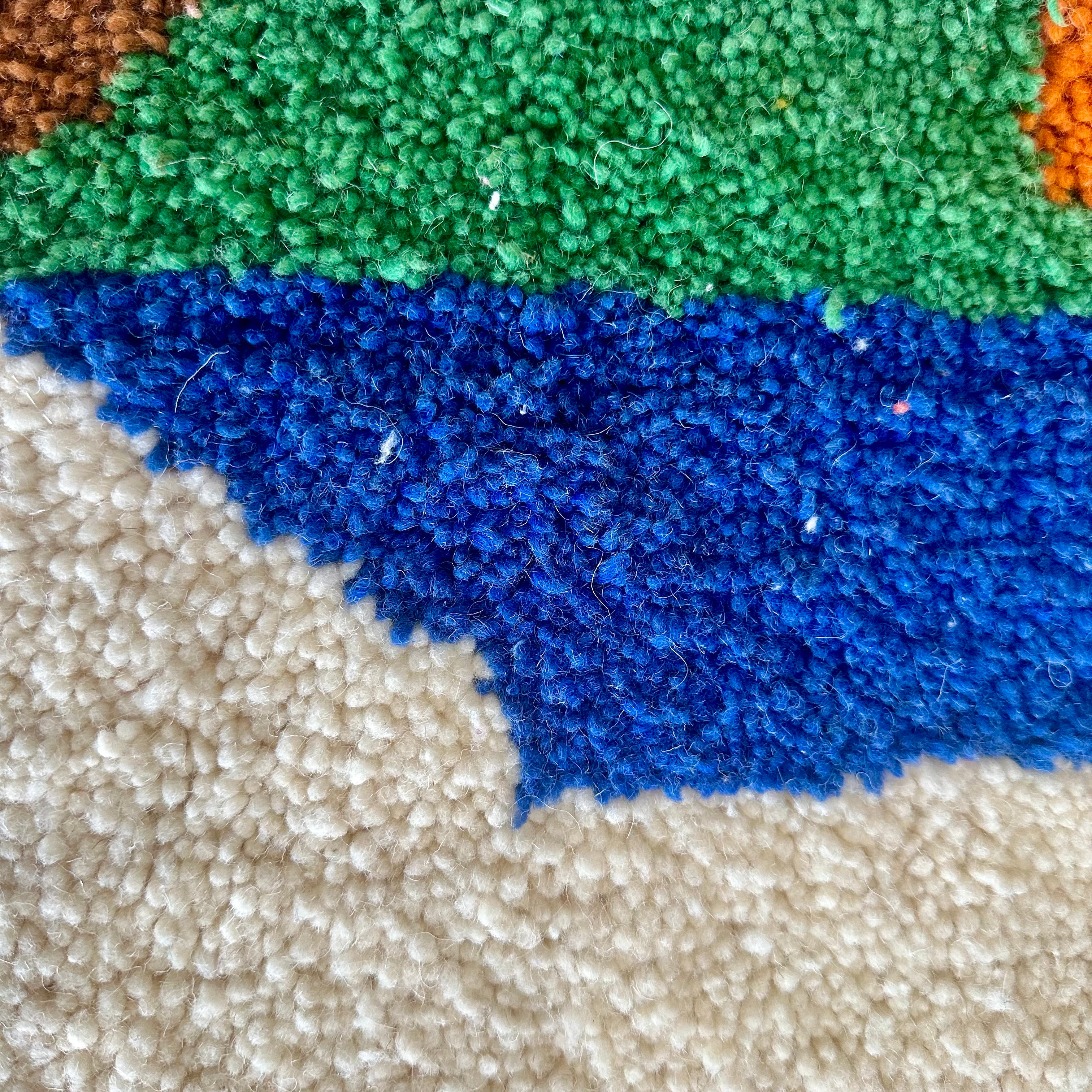 Beige Splash - Azilal Colourful Moroccan Rug