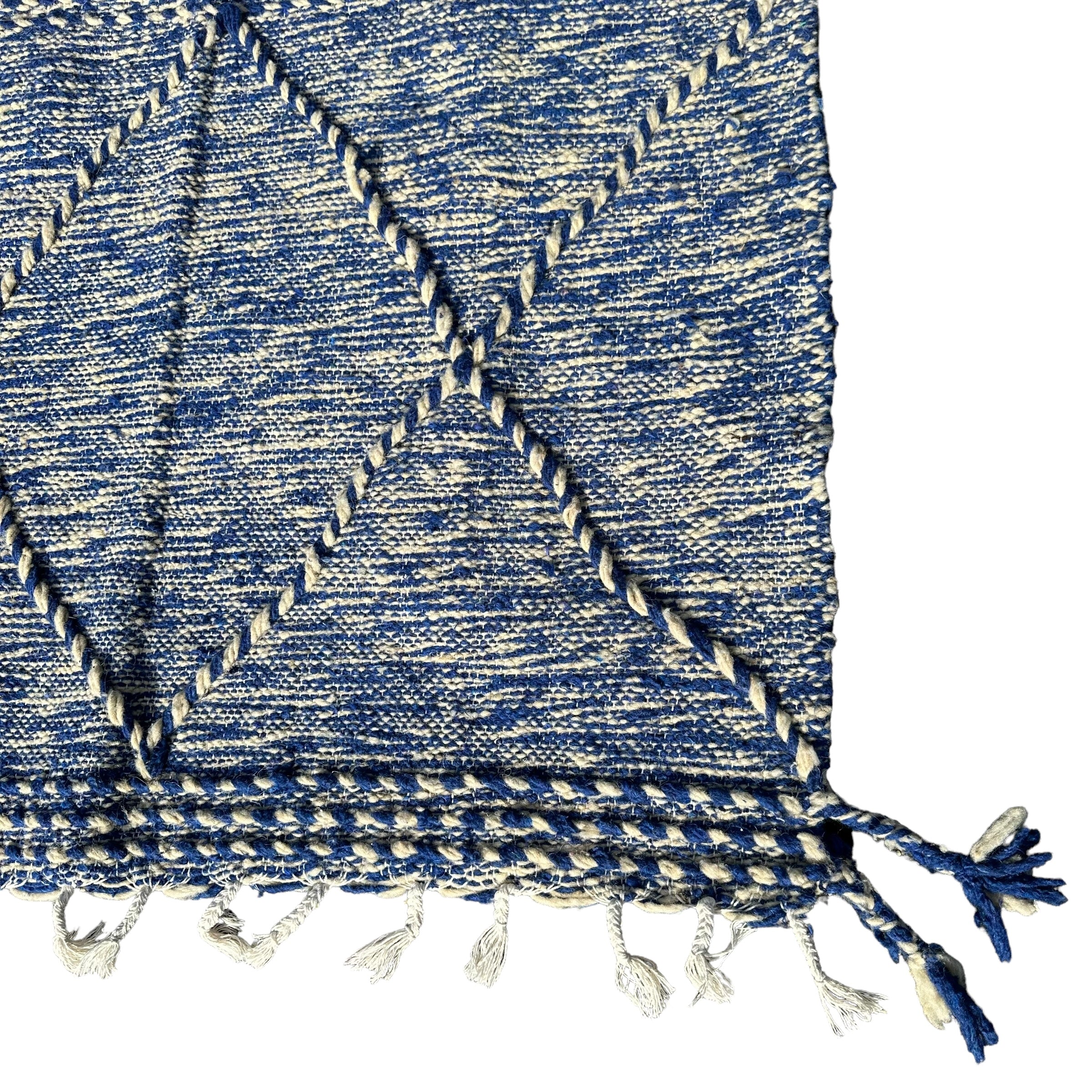Blue Desert - Kilim Flat Weave Moroccan Rug