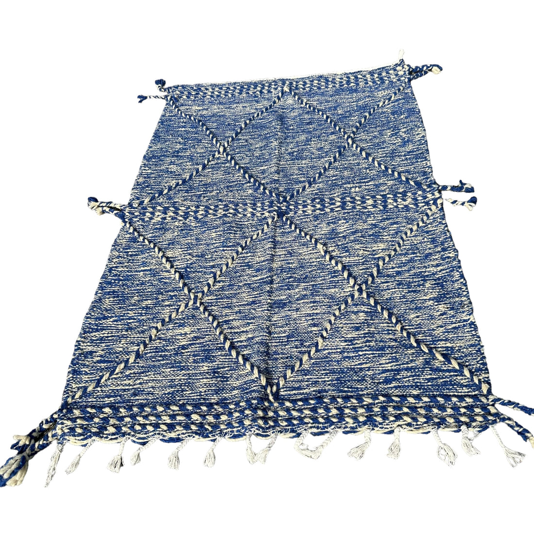 Blue Desert - Kilim Flat Weave Moroccan Rug