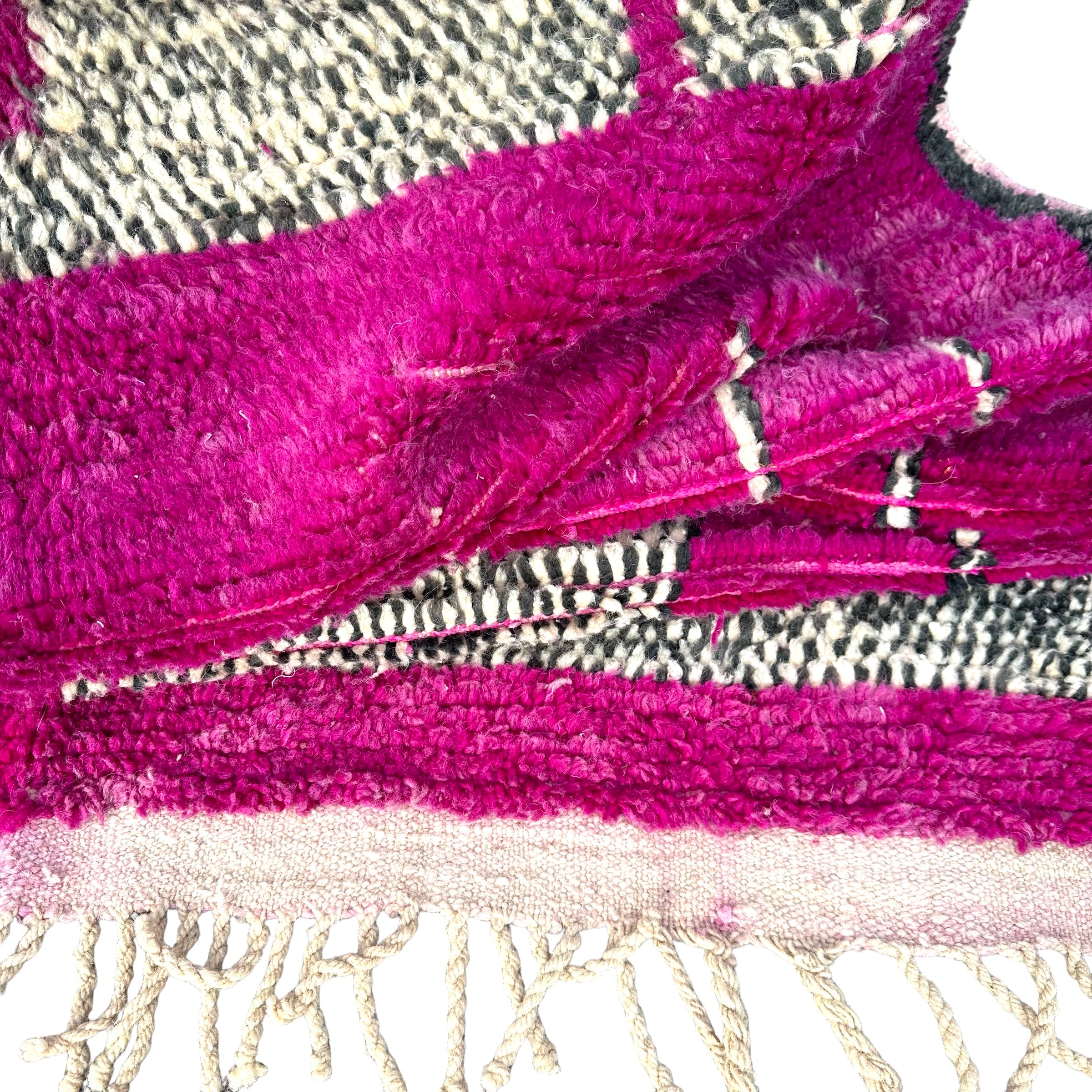 Magenta - Boujad Natural Moroccan Rug