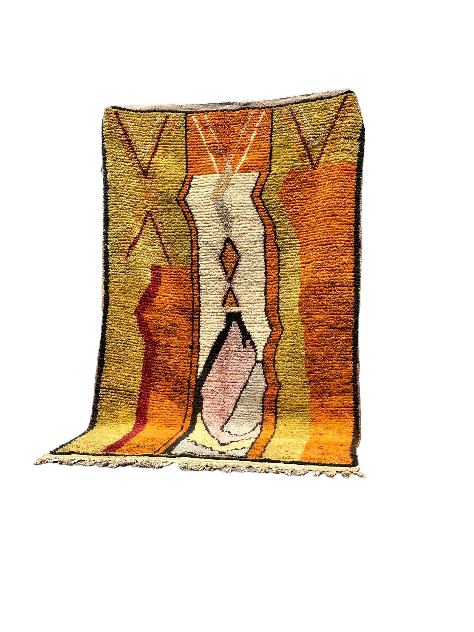 Outlined - Boujad Natural Moroccan Rug