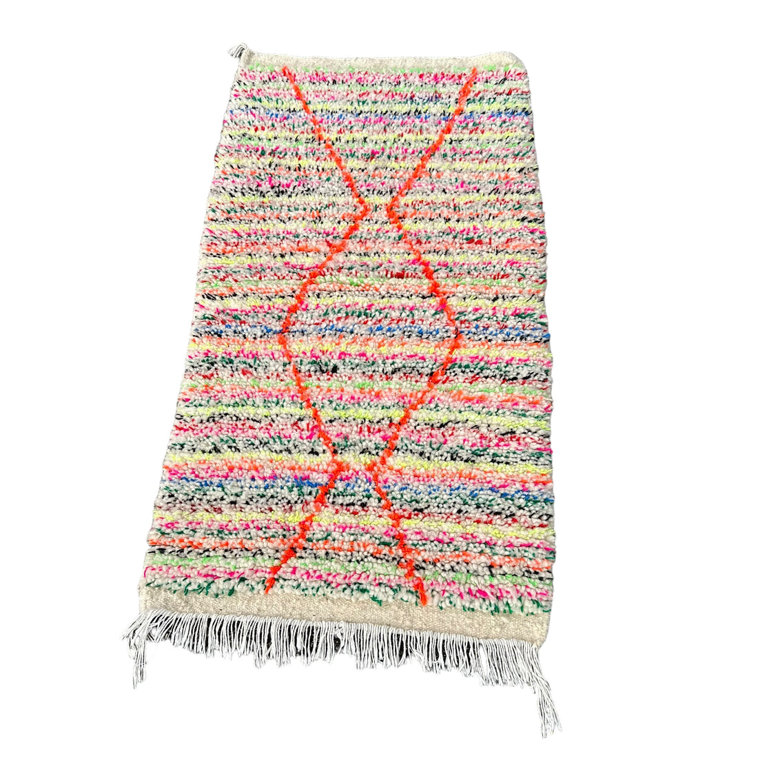 Orange Layered - Azilal Colourful Moroccan Rug