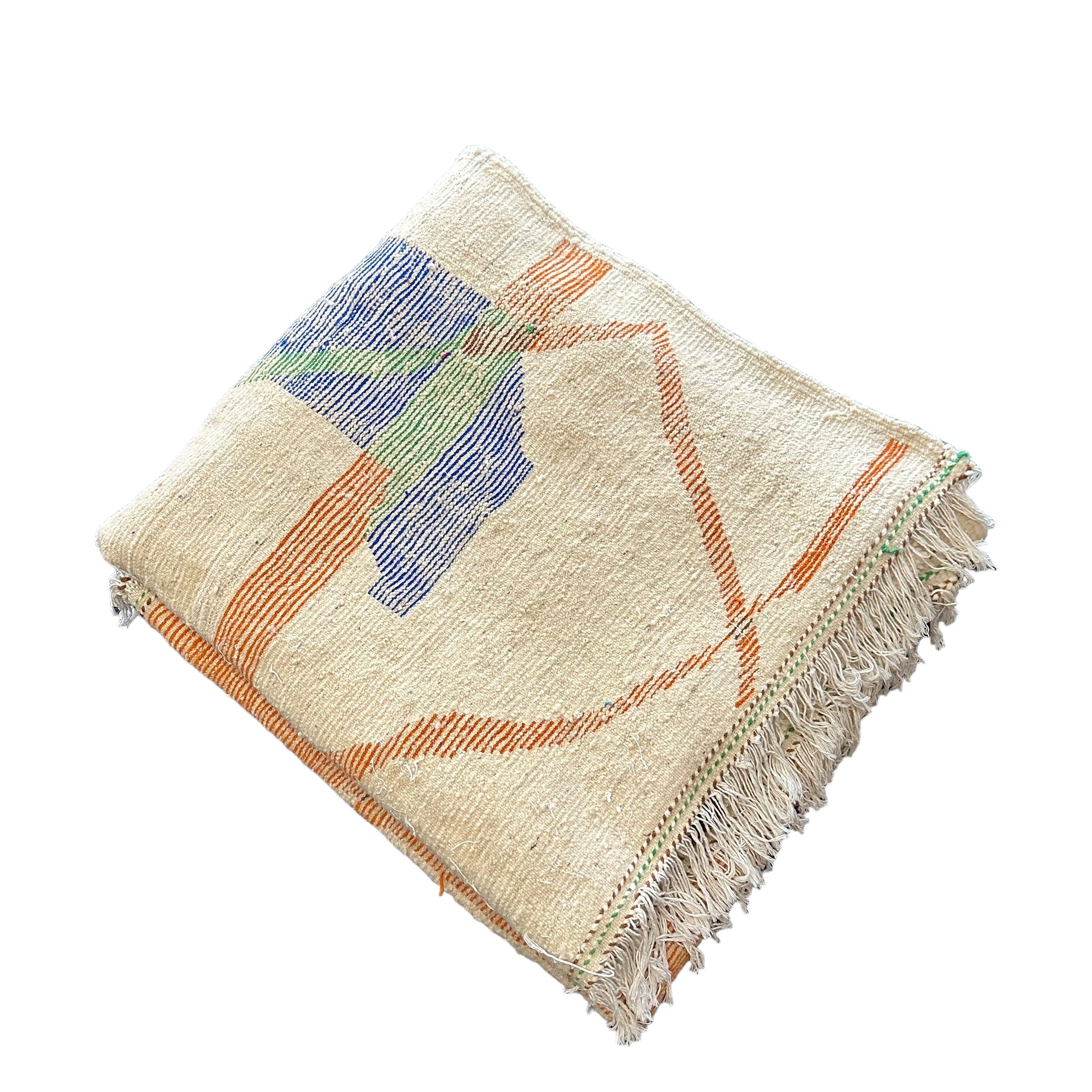 Beige Splash - Azilal Colourful Moroccan Rug