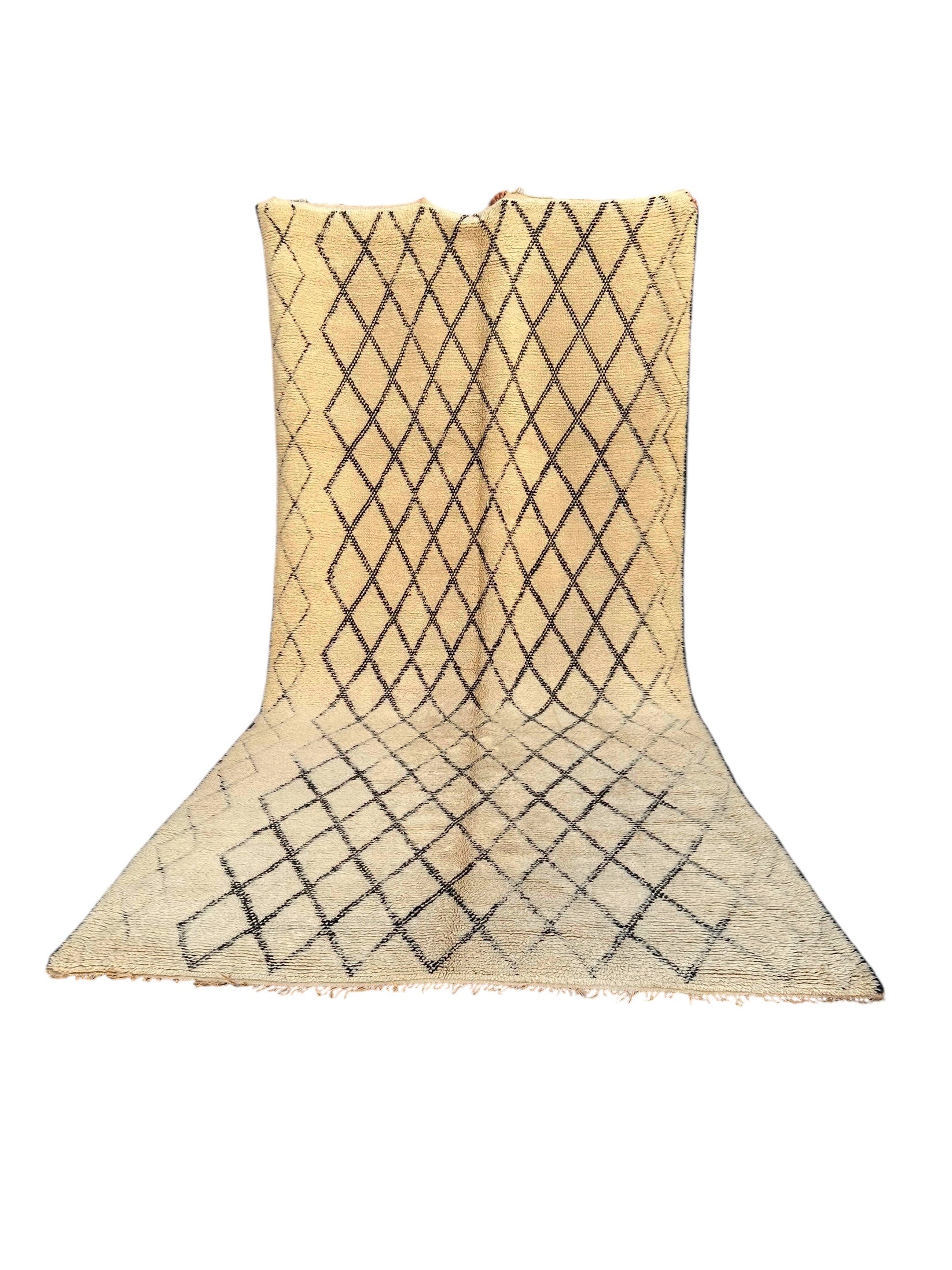 Black Diamond- Vintage Authentic Beni Ourain Moroccan Rug