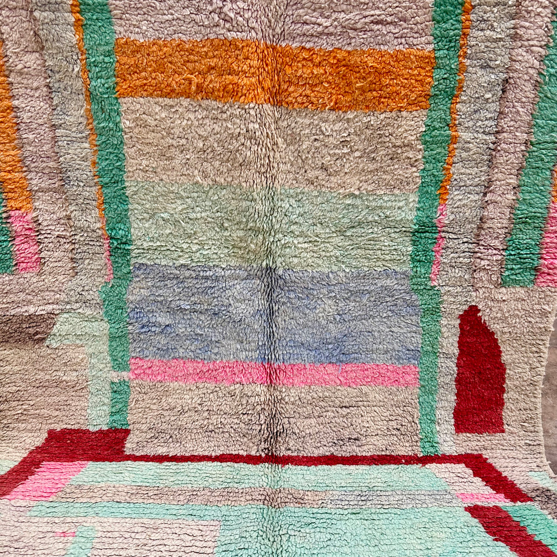 Colour Blocks - Boujad Natural Moroccan Rug