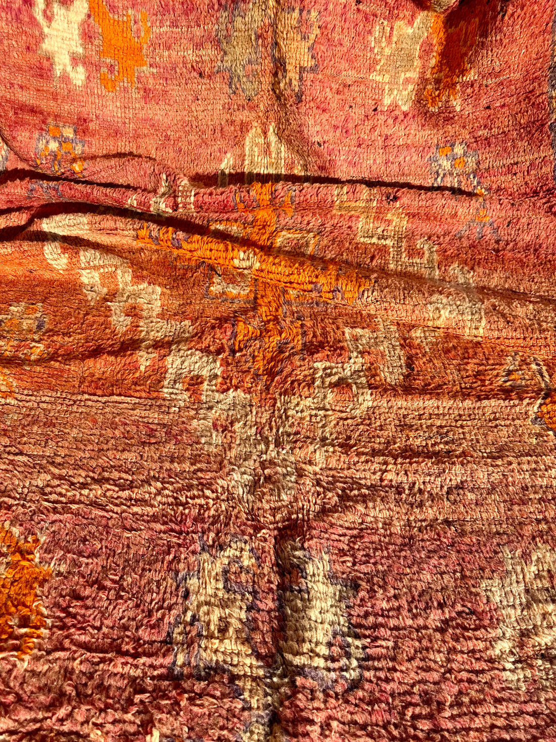 Warm Hues - Vintage Authentic Moroccan Rug