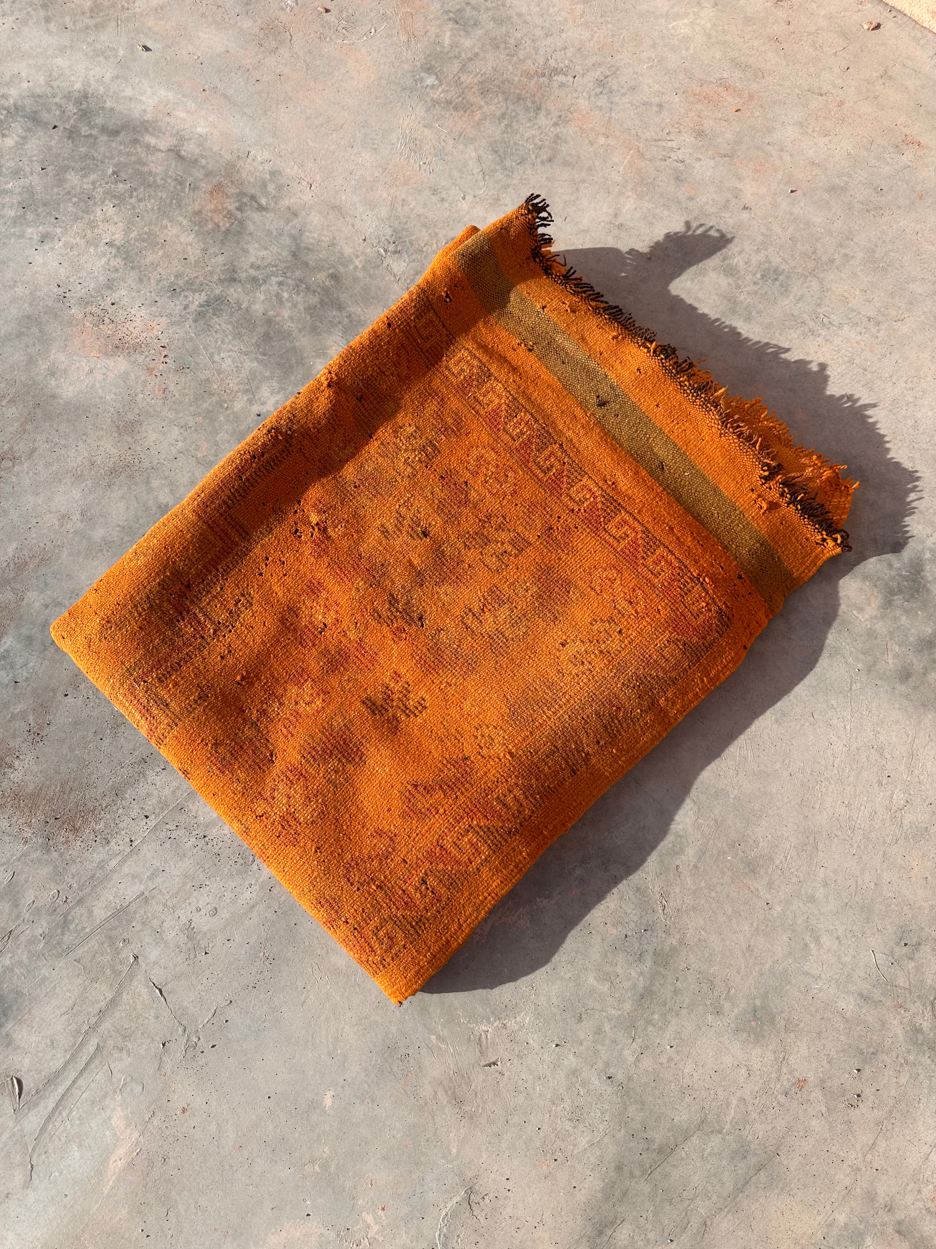 Orange Heartbeat - Vintage Authentic Moroccan Rug