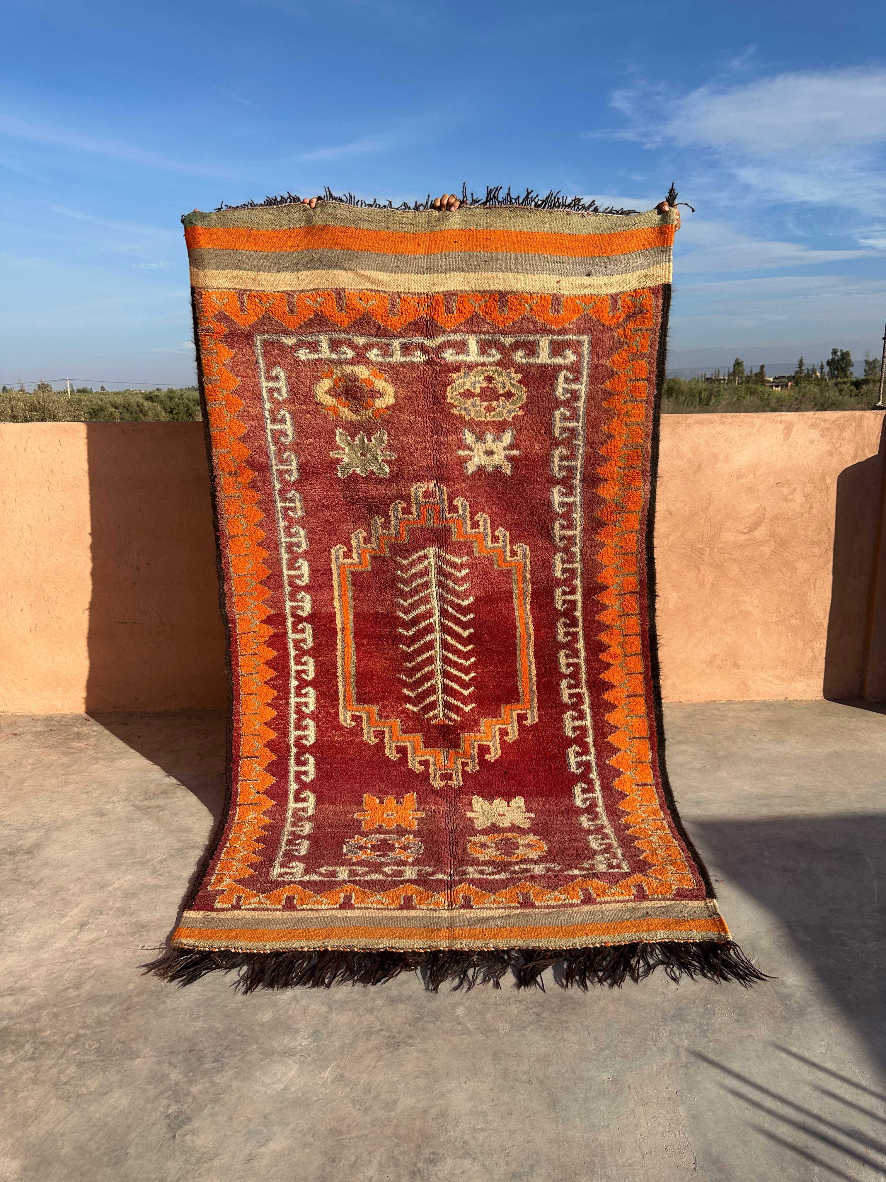 Boarders - Vintage Authentic Moroccan Rug
