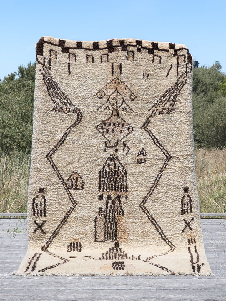Symbols - Boujad Natural Moroccan Rug