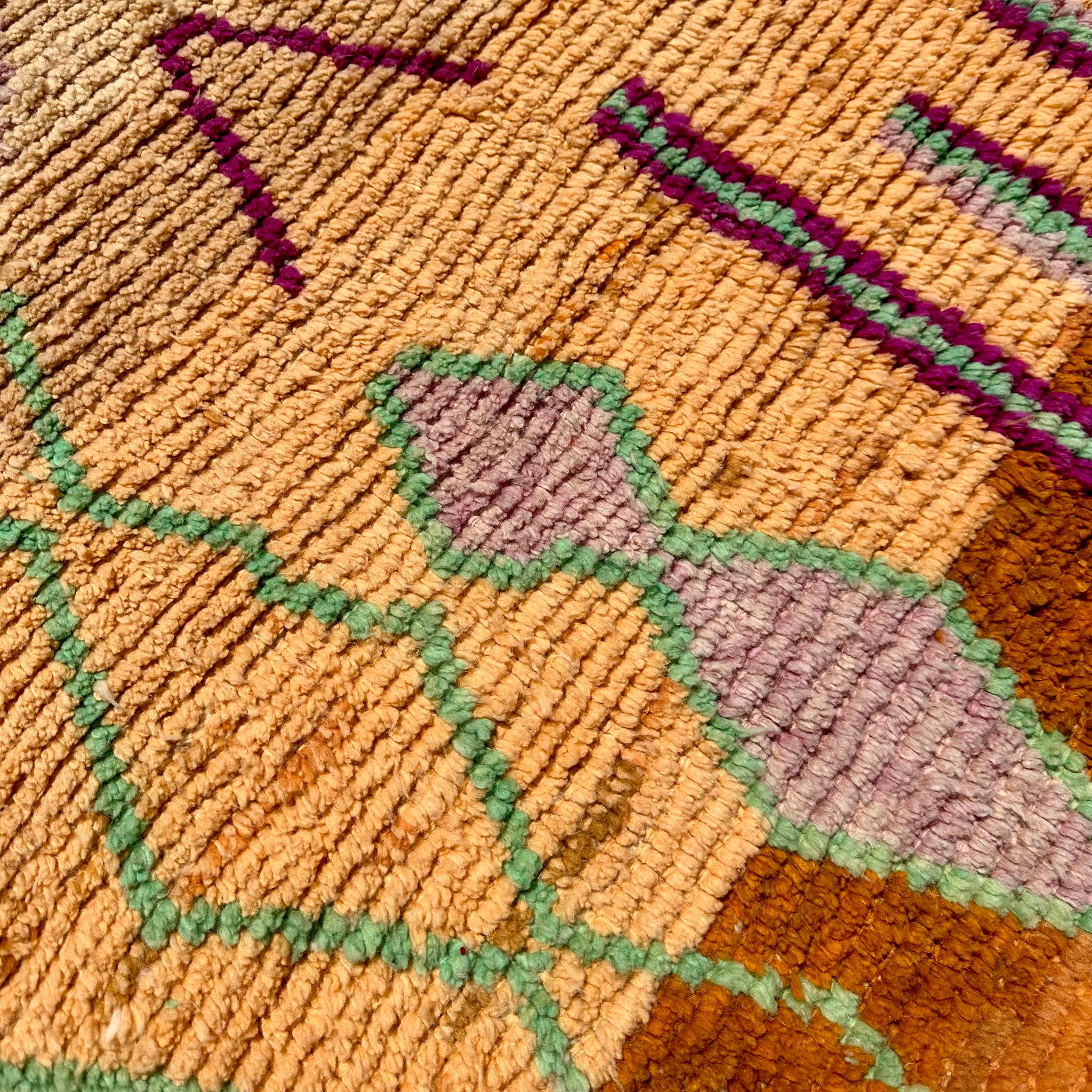 Brown Highlighted - Boujad Natural Moroccan Rug
