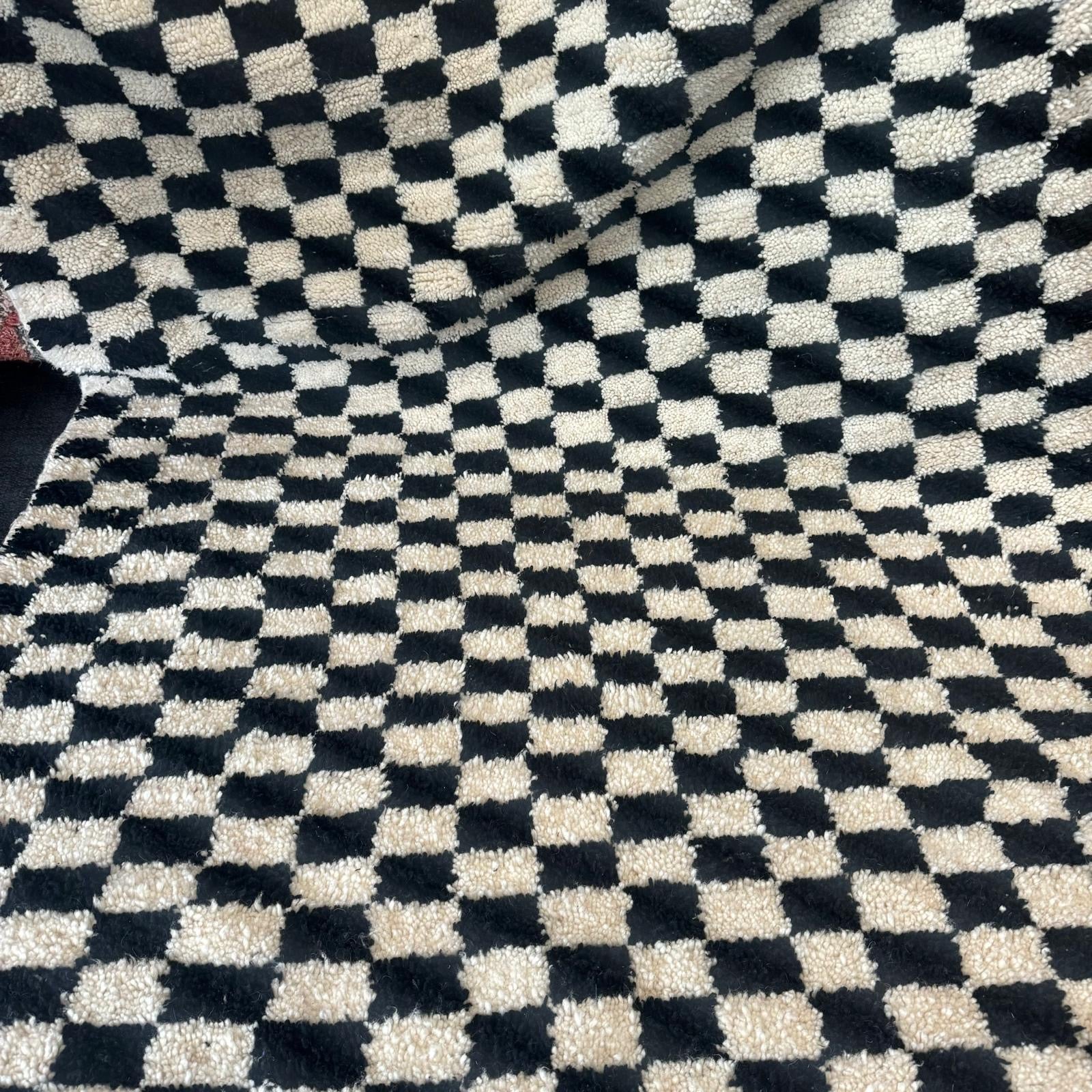 Checkered - Azilal Black &amp; White Moroccan Rug