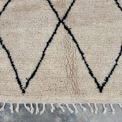 B&amp;W Diamond - Boujad Natural Moroccan Rug