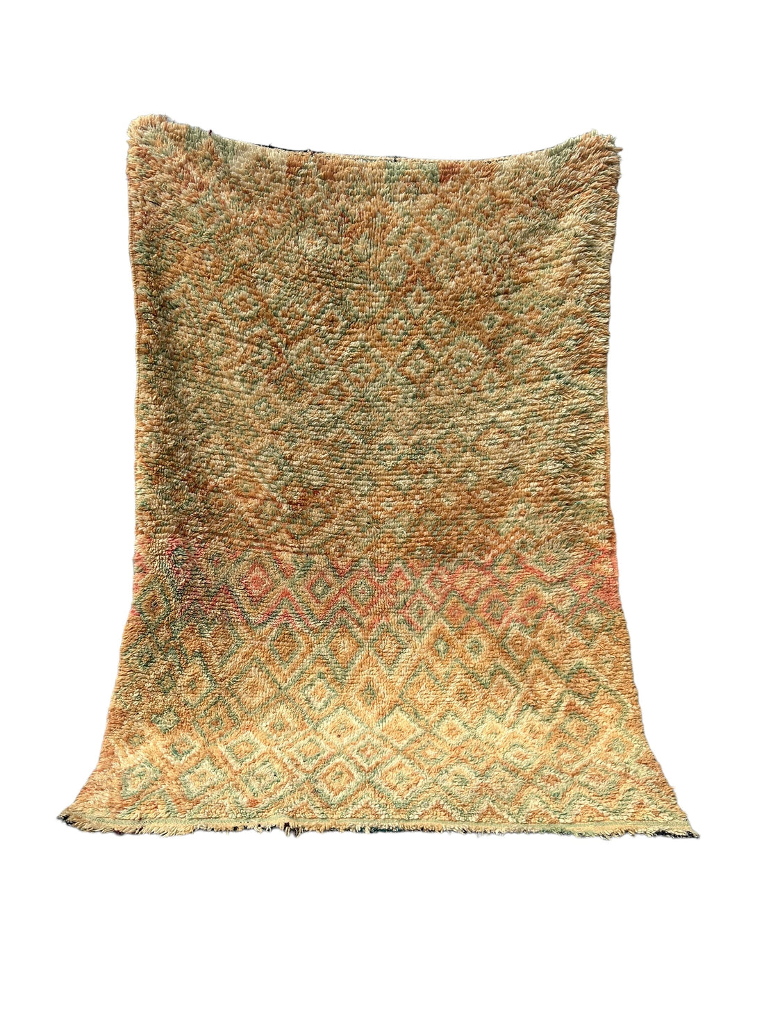 Green triangles - Vintage Authentic Moroccan Rug