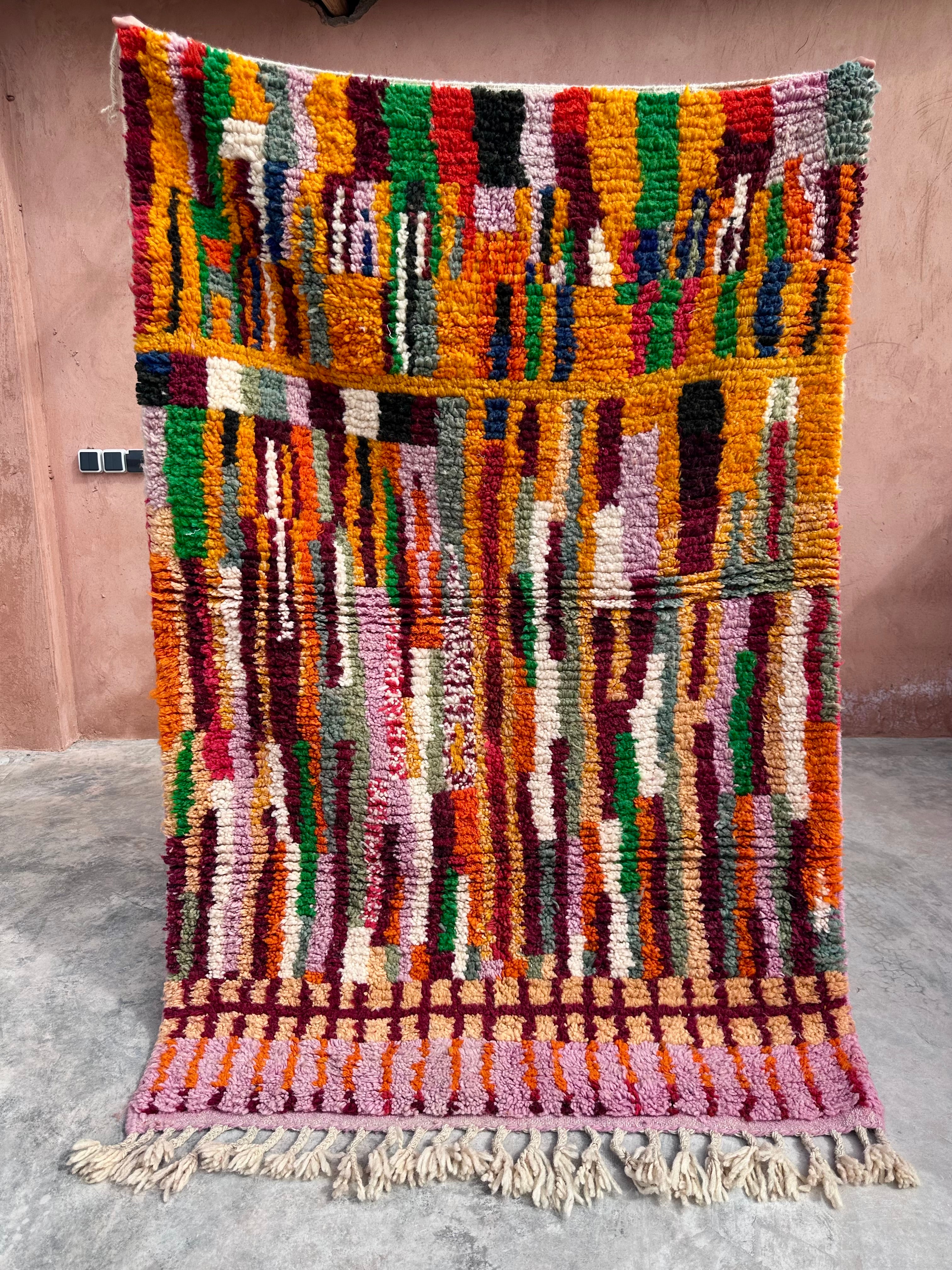 Lines, Lines, Lines - Boujad Natural Moroccan Rug