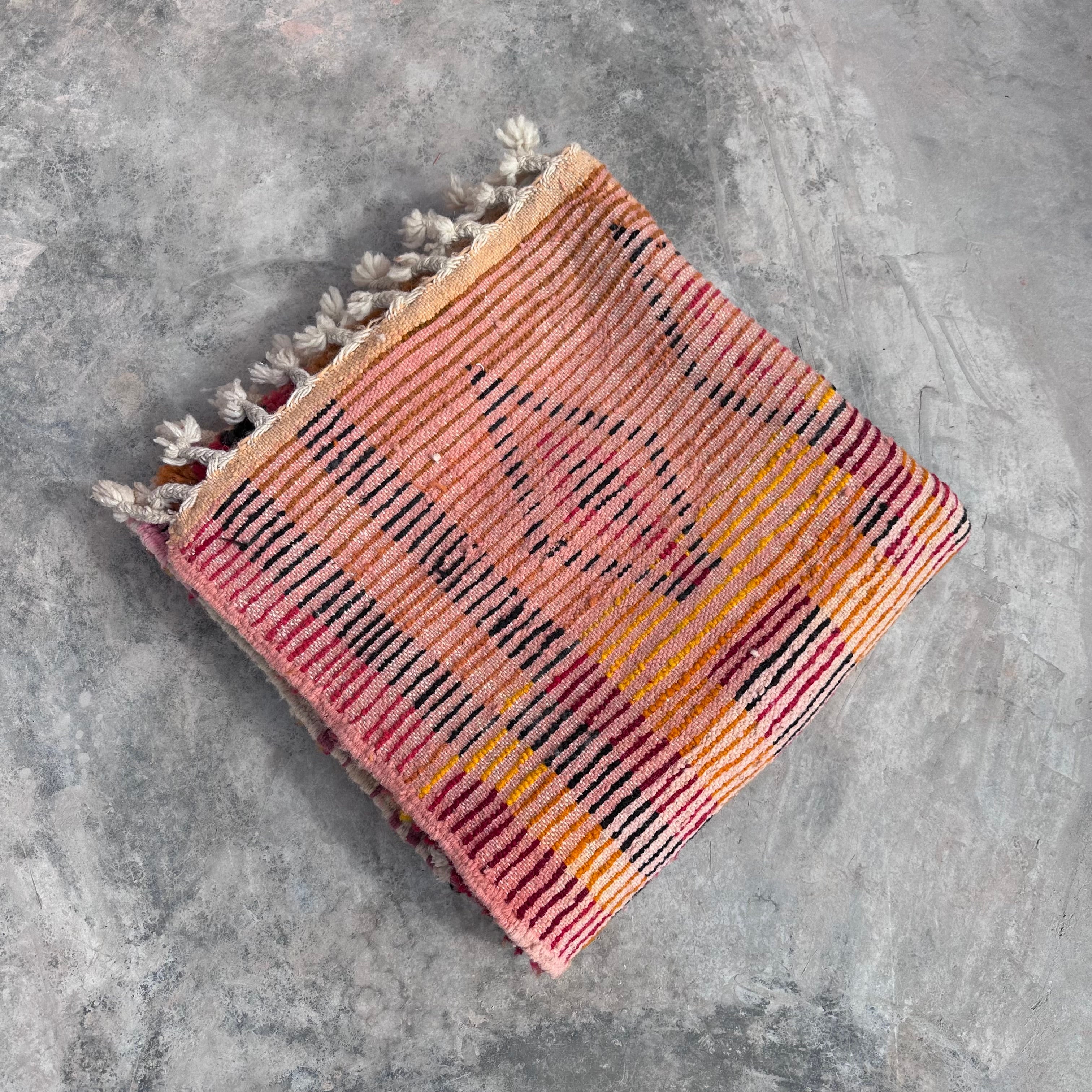 Retro Fire - Boujad Natural Moroccan Rug