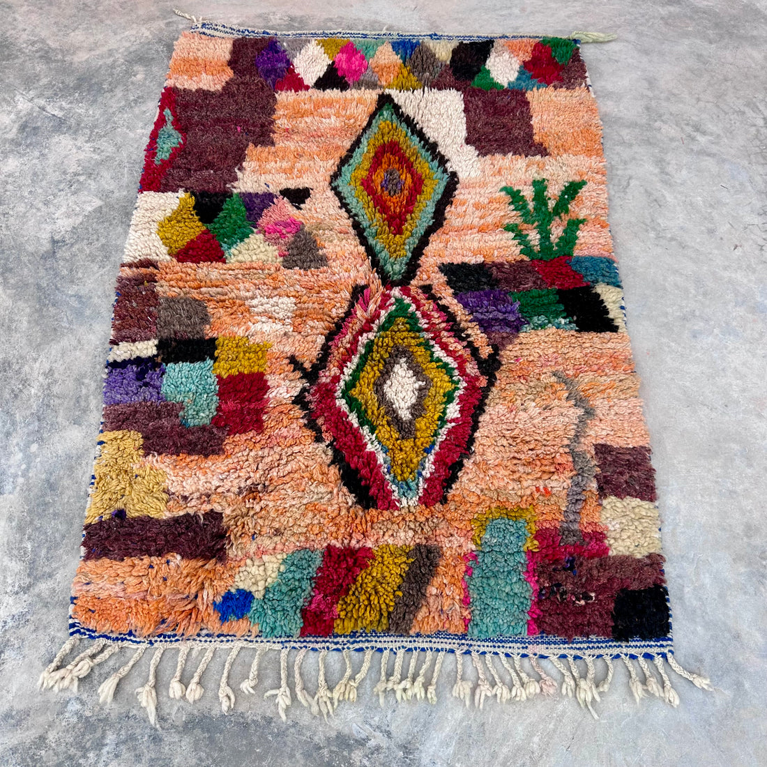 Lush Vibes - Boujad Natural Moroccan Rug