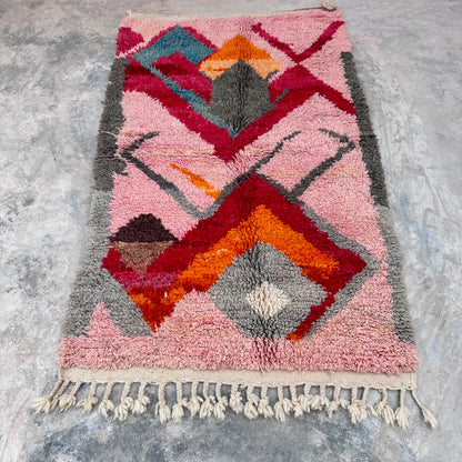 Mountain points - Boujad Natural Moroccan Rug