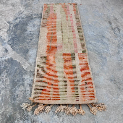 Run my Hall - Boujad Natural Moroccan Runner Rug
