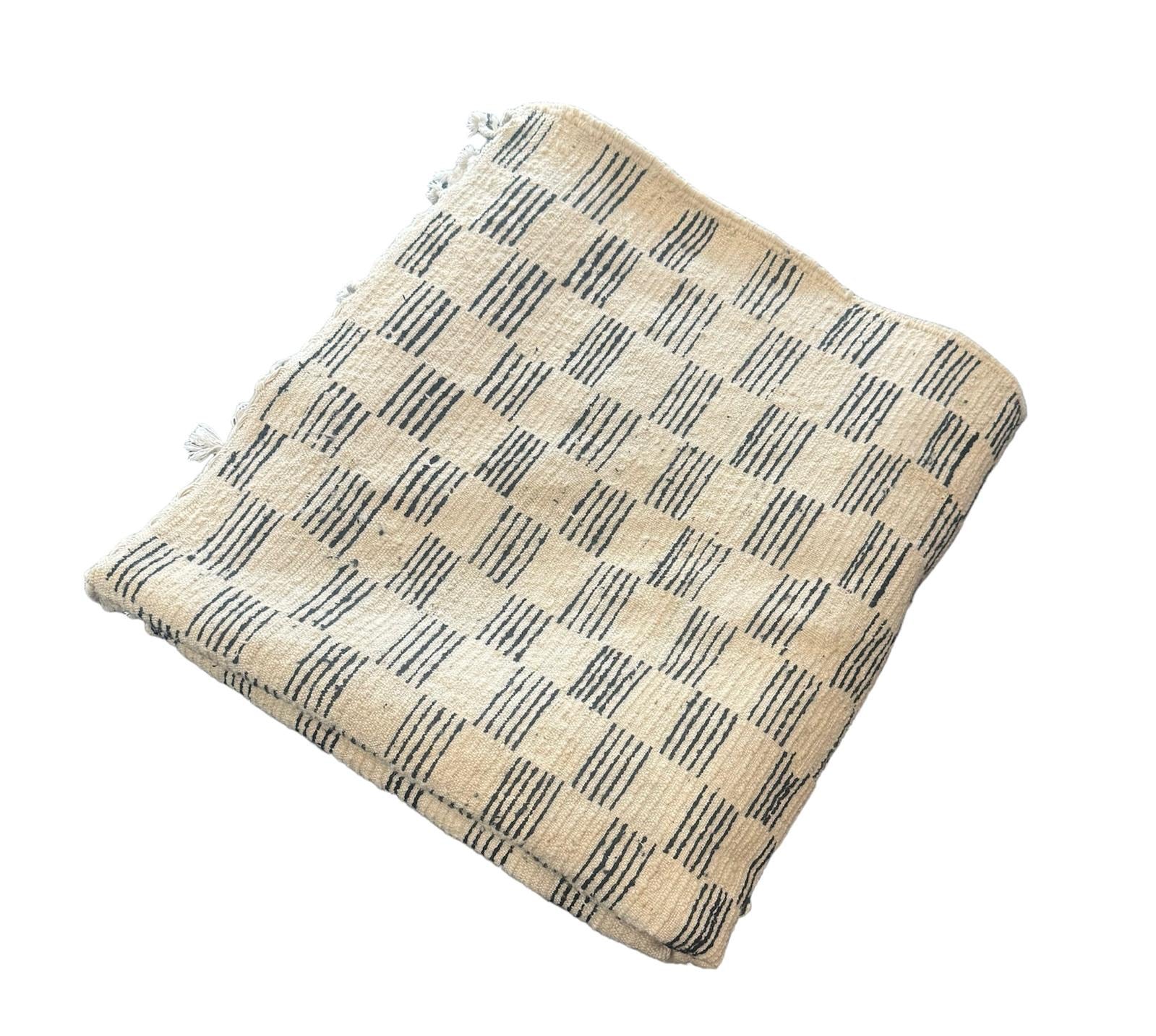 Checkered - Azilal Black &amp; White Moroccan Rug