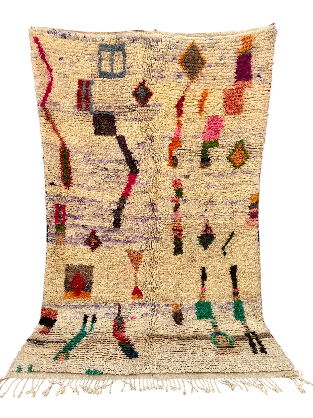 Abstract Symbols - Boujad Natural Moroccan Rug