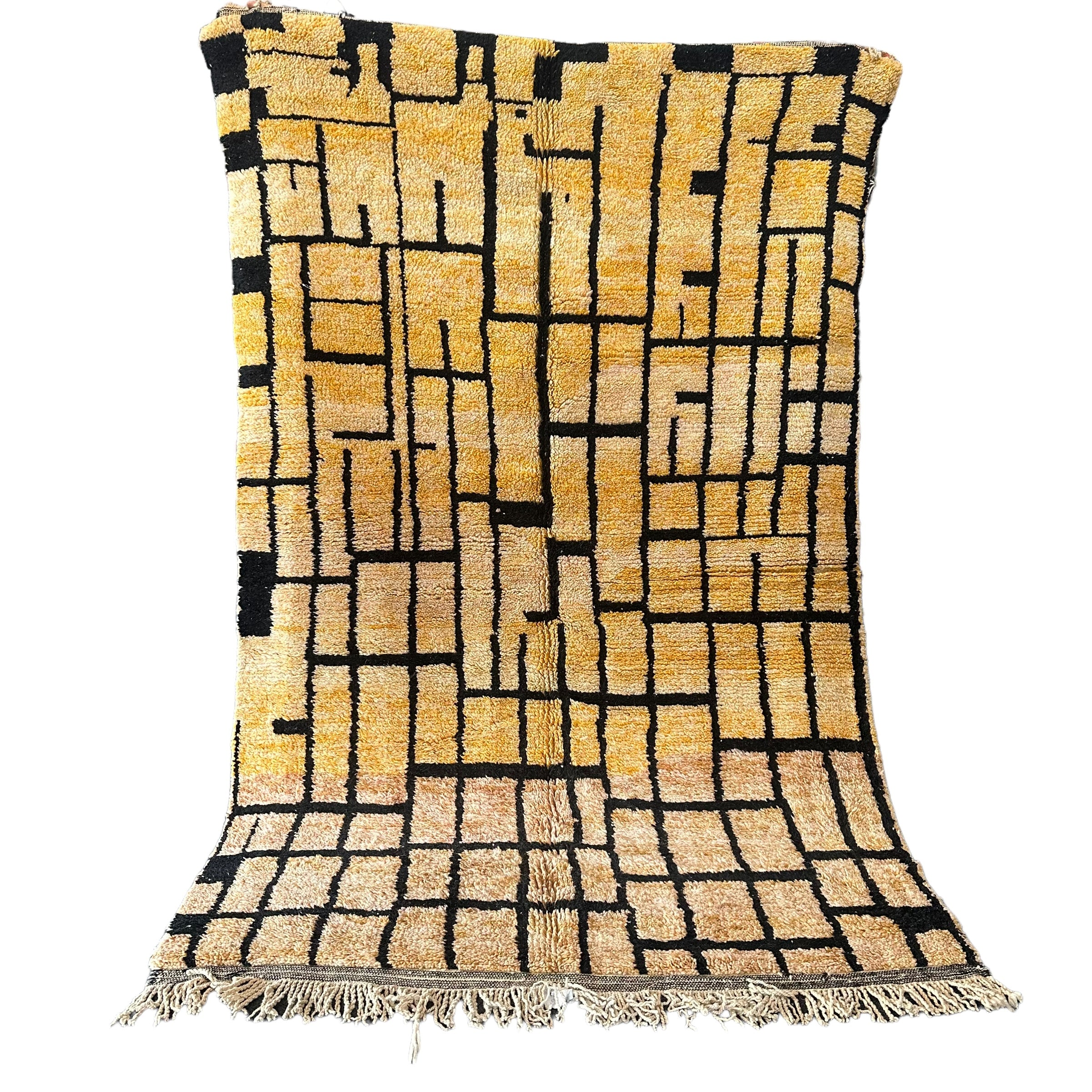 Warm blocks - Beni Ourain Premium Moroccan Rug