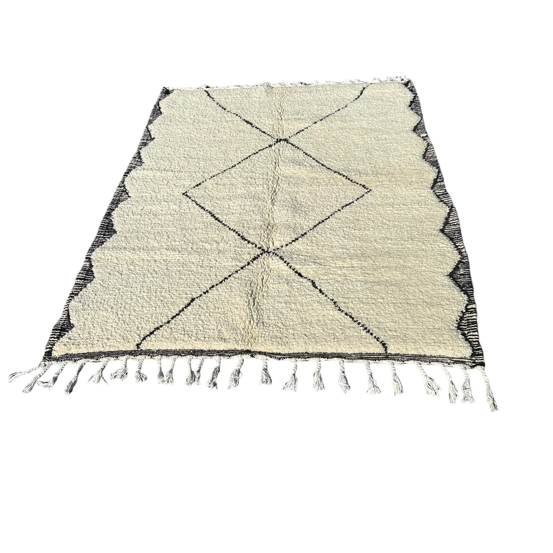 B&amp;W hand drawn - Beni Ourain Premium Moroccan Rug