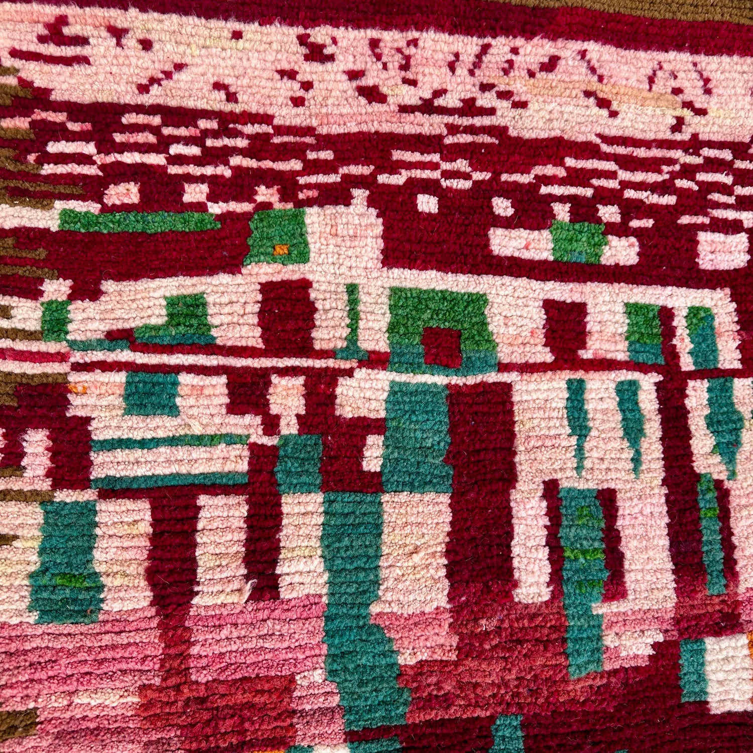 Mauve City Streets - Boujad Natural Moroccan Rug