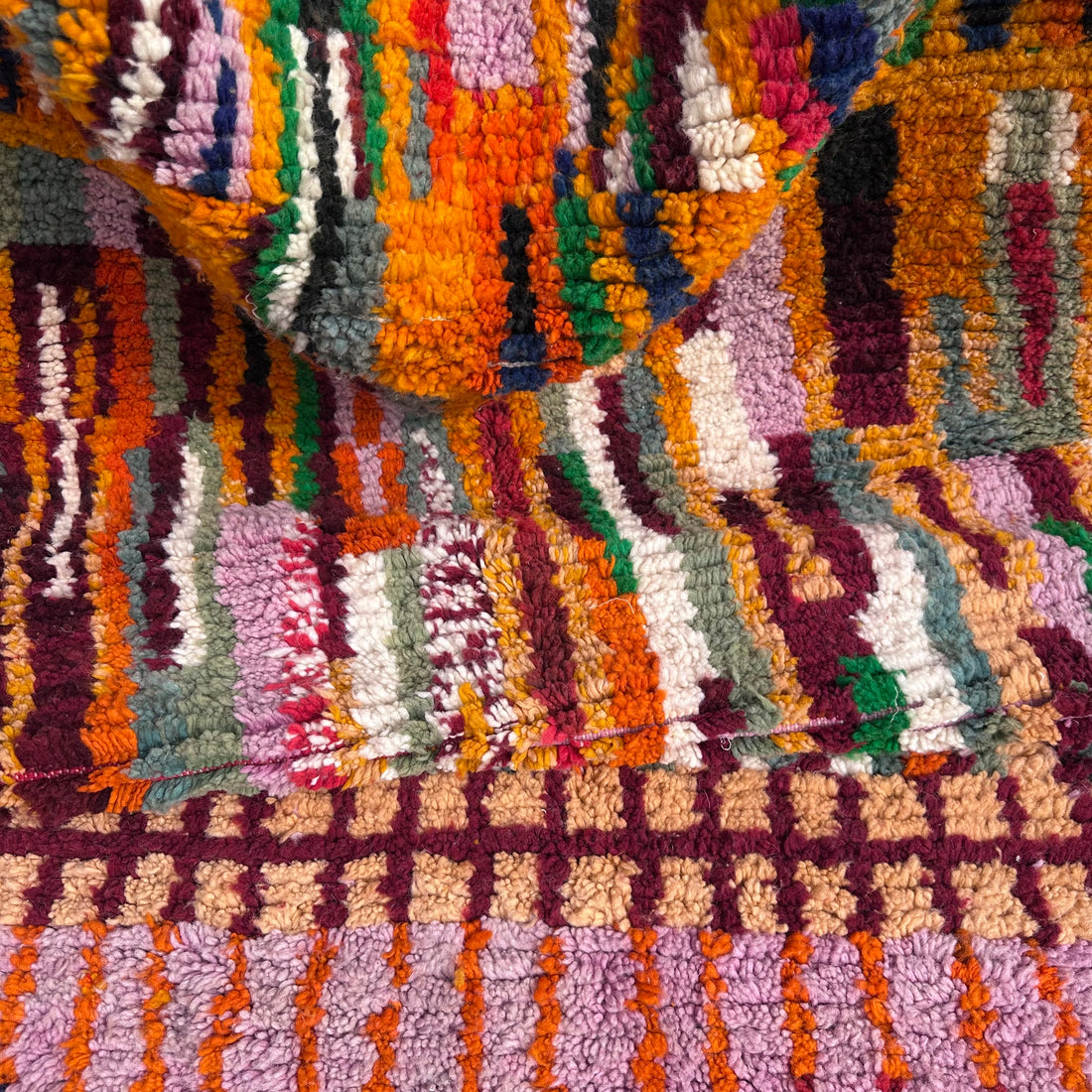 Lines, Lines, Lines - Boujad Natural Moroccan Rug