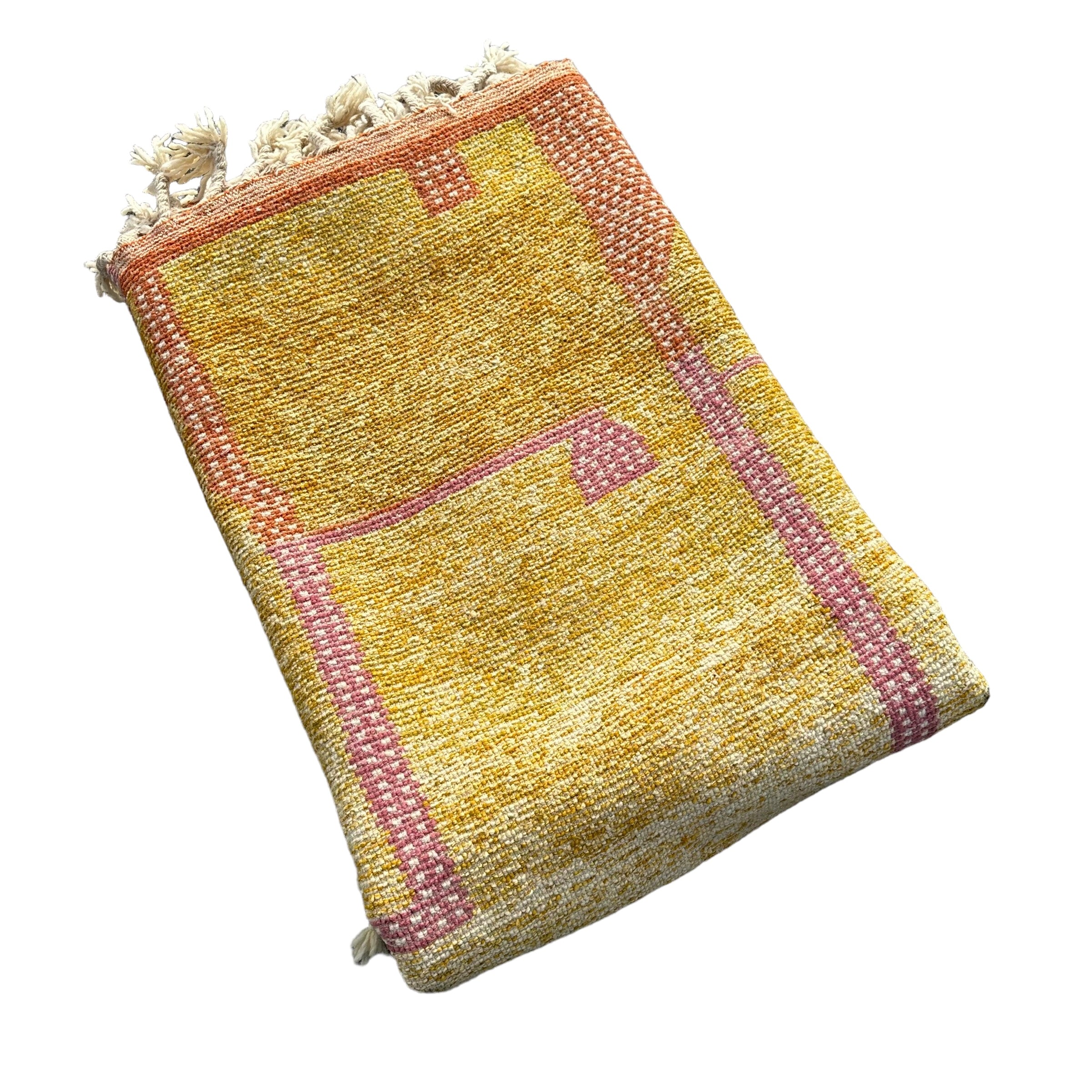 Golden Pink Ladders - Beni Ourain Premium Moroccan Rug