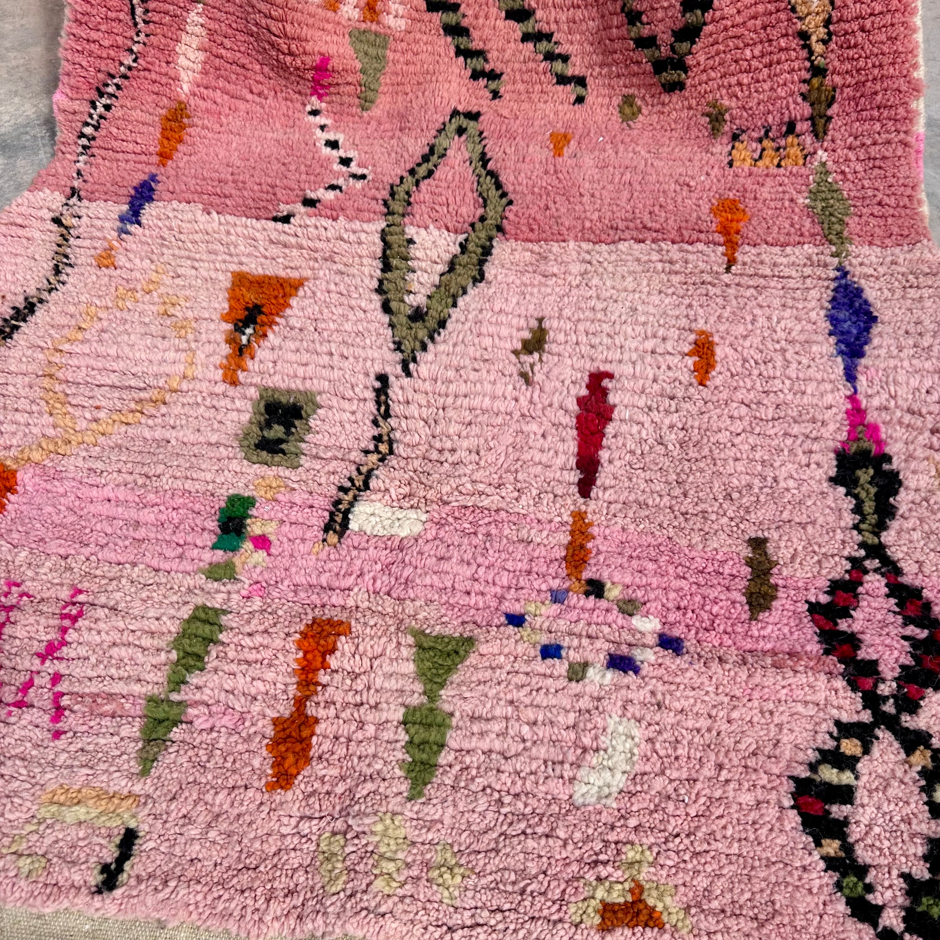 Soft Pinks - Boujad Natural Moroccan Rug